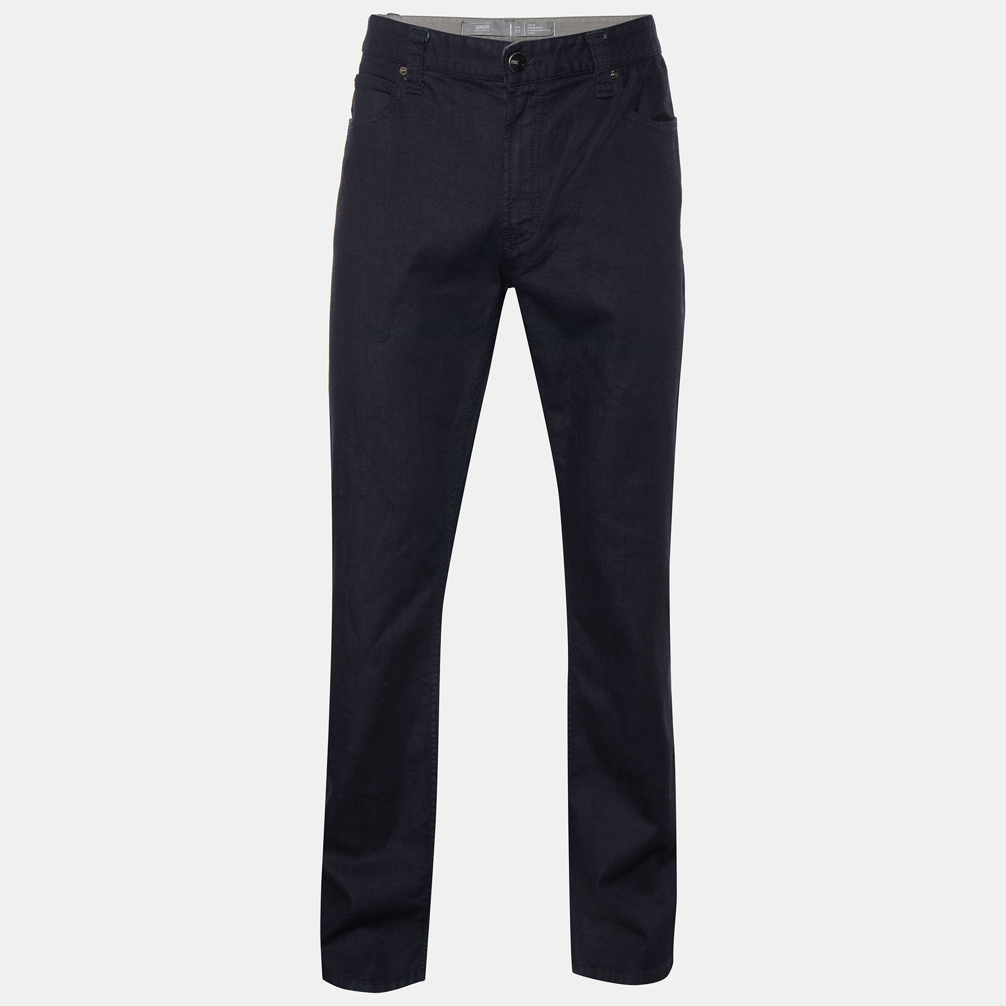 Pre-owned Armani Collezioni Black Denim Slim Fit Jeans 3xl