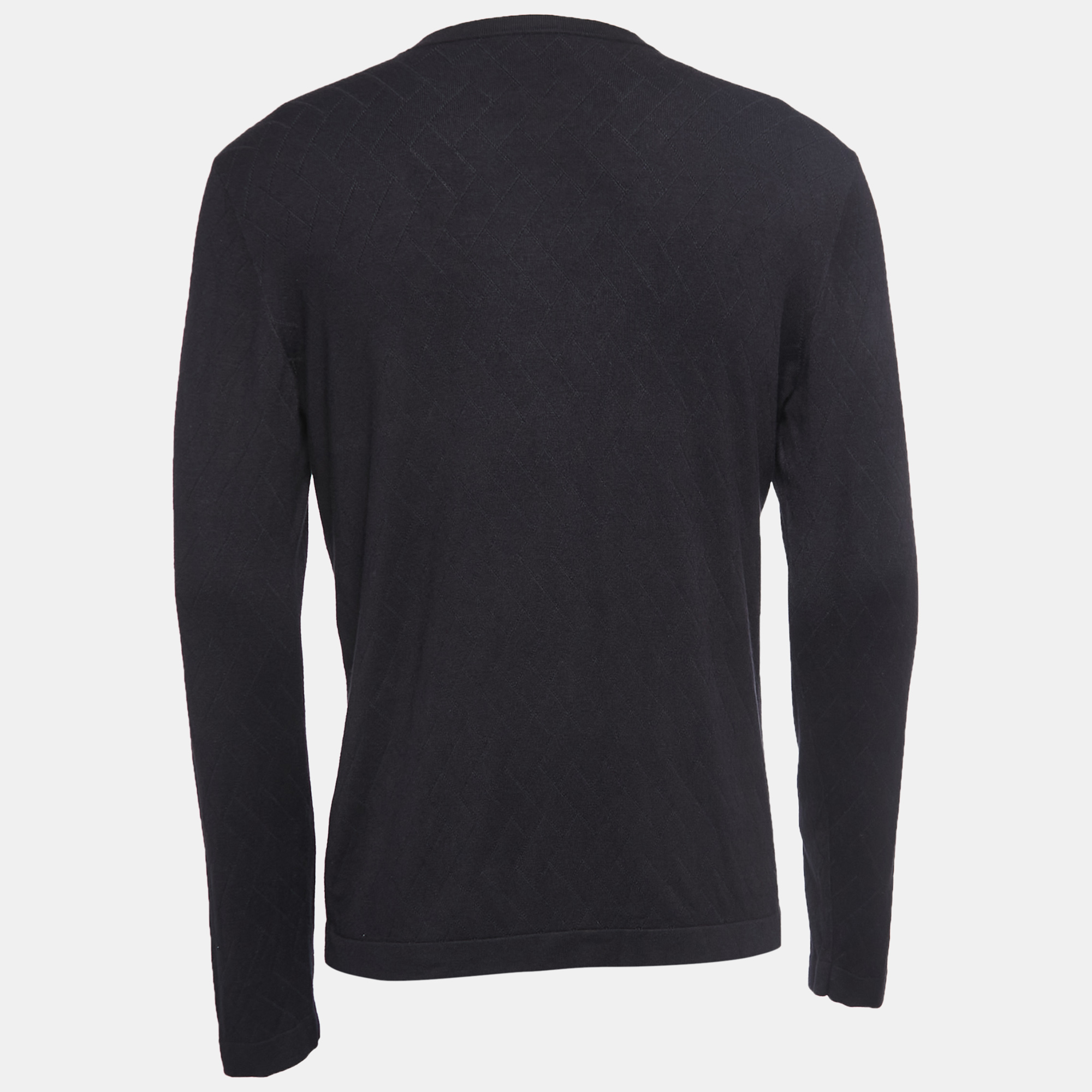 

Armani Collezioni Navy Blue Knit Crew Neck Sweater