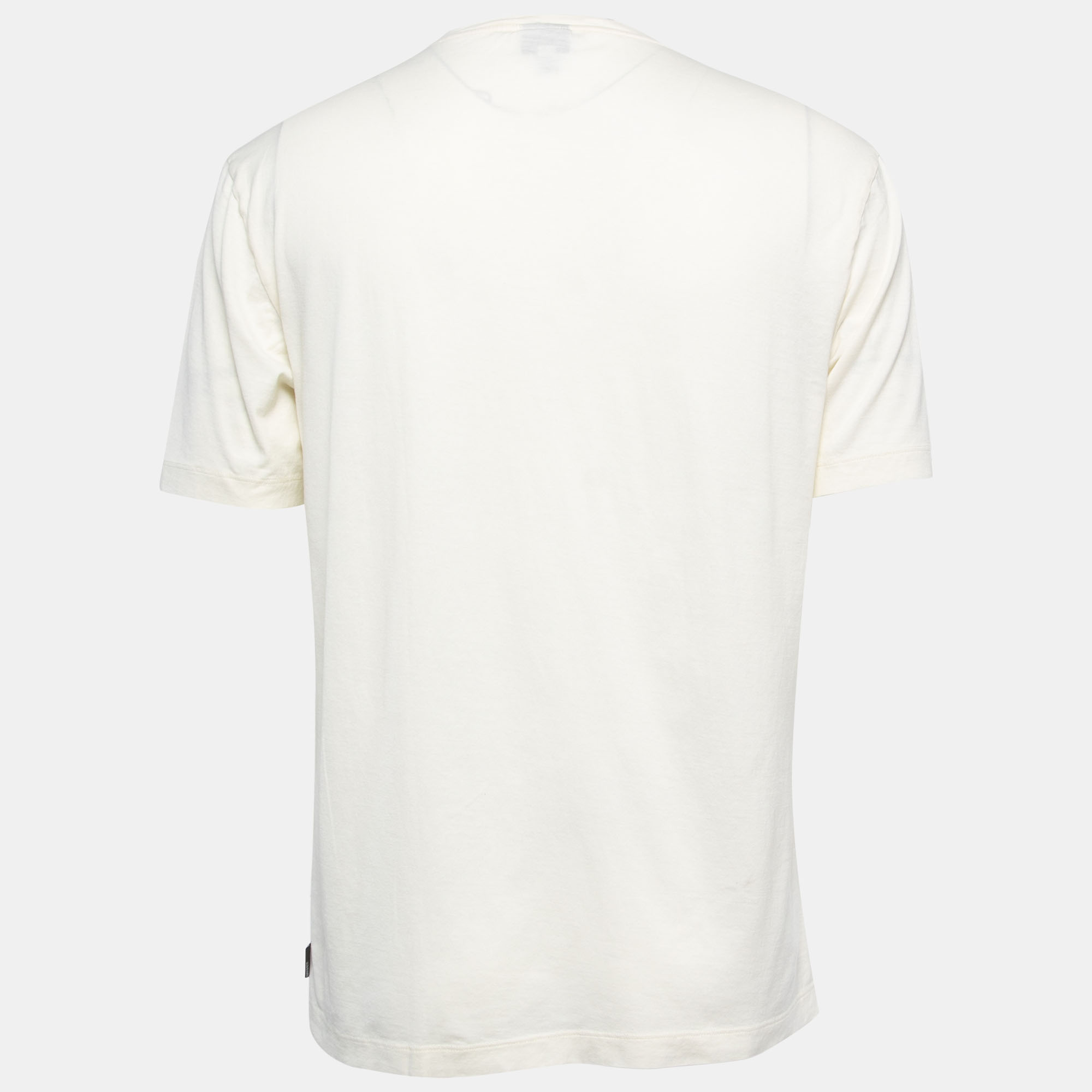 

Armani Collezioni Cream Cotton Crew Neck Half Sleeve T-Shirt