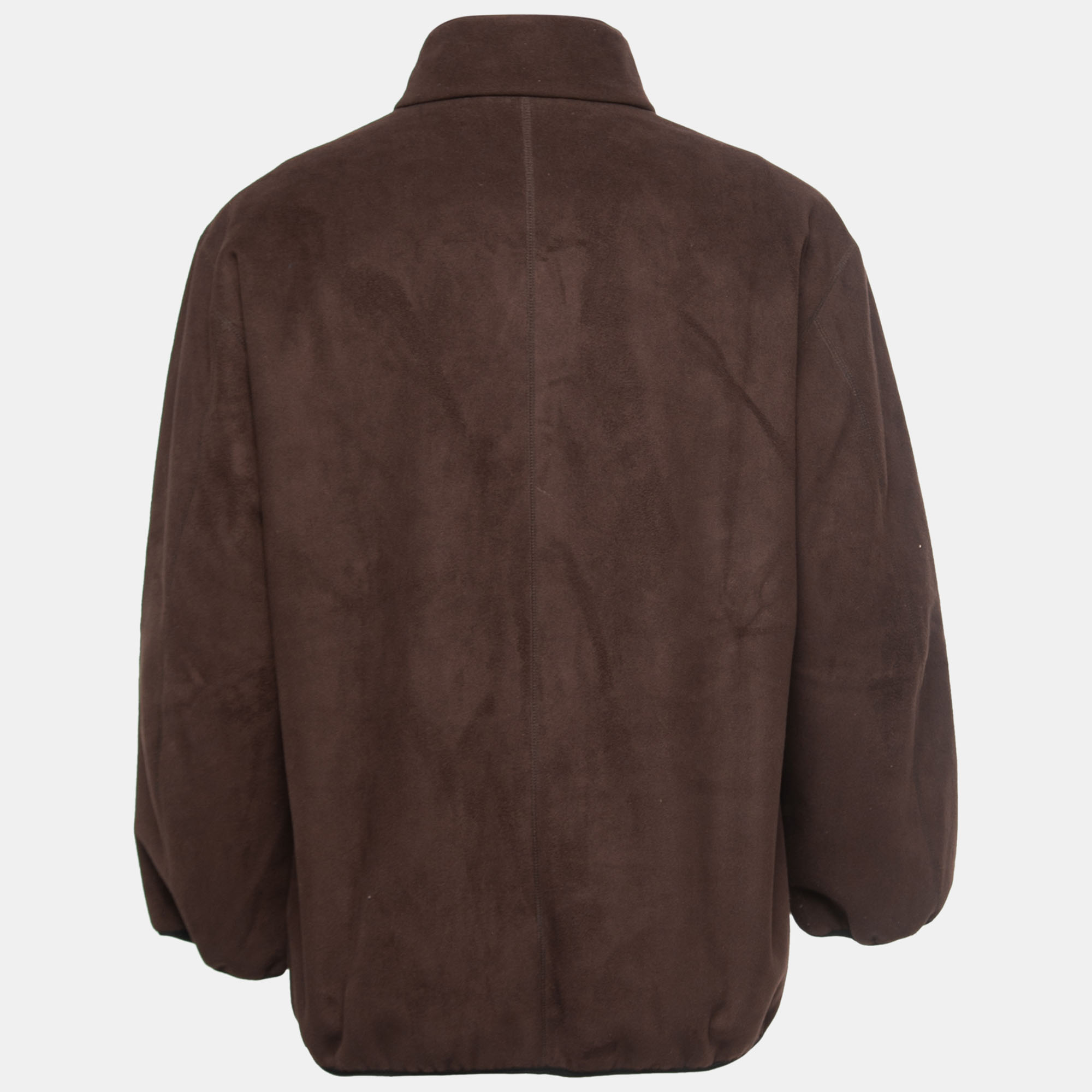 

Armani Collezioni Vintage Brown Faux Suede Zip Front Jacket