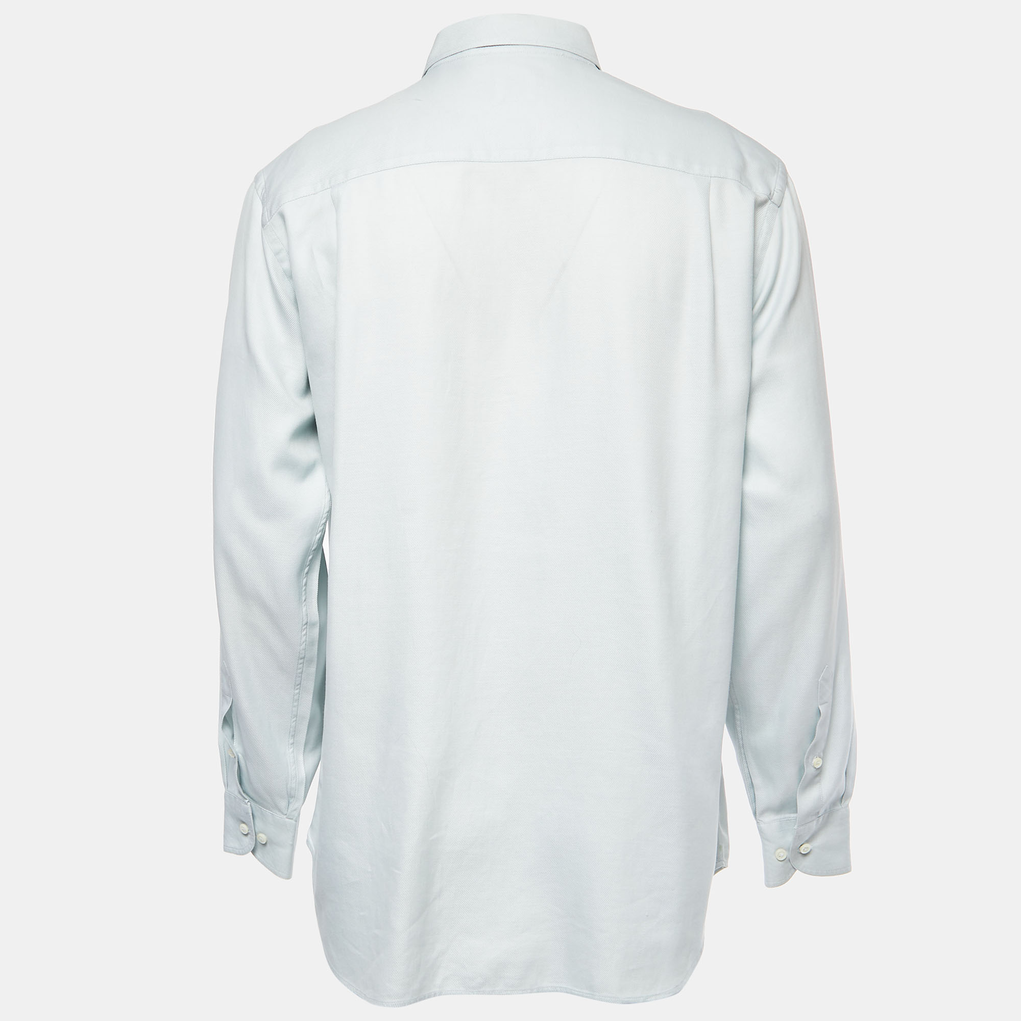 

Armani Collezioni Light Grey Cotton Button Down Shirt
