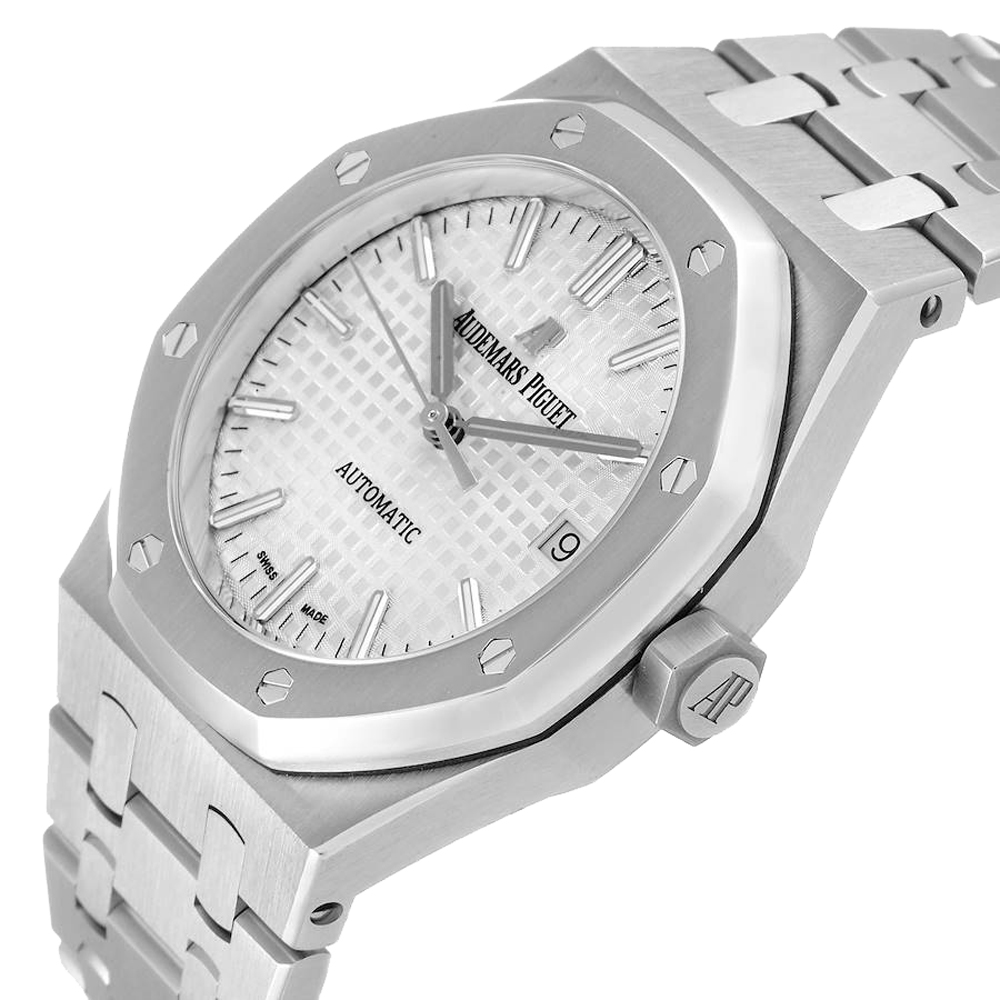 

Audemars Piguet Silver Stainless Steel Royal Oak 15450ST Automatic Men's Wristwatch 37 MM