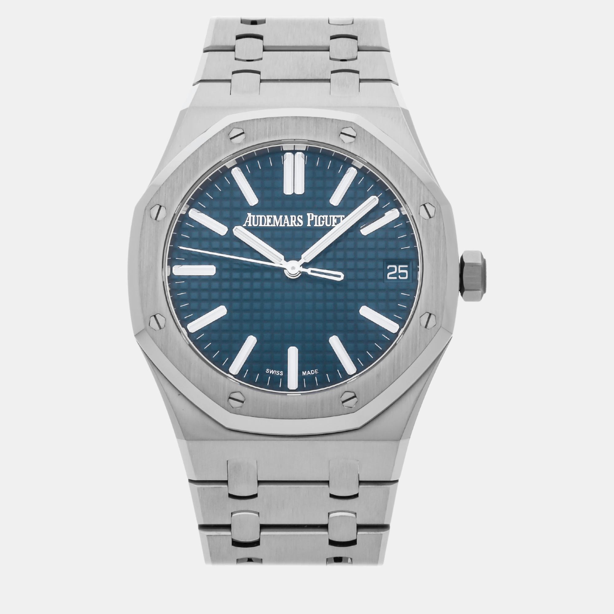 

Audemars Piguet Blue Stainless Steel Royal Oak 15510ST.OO.1320ST.06 Automatic Men's Wristwatch 41 mm