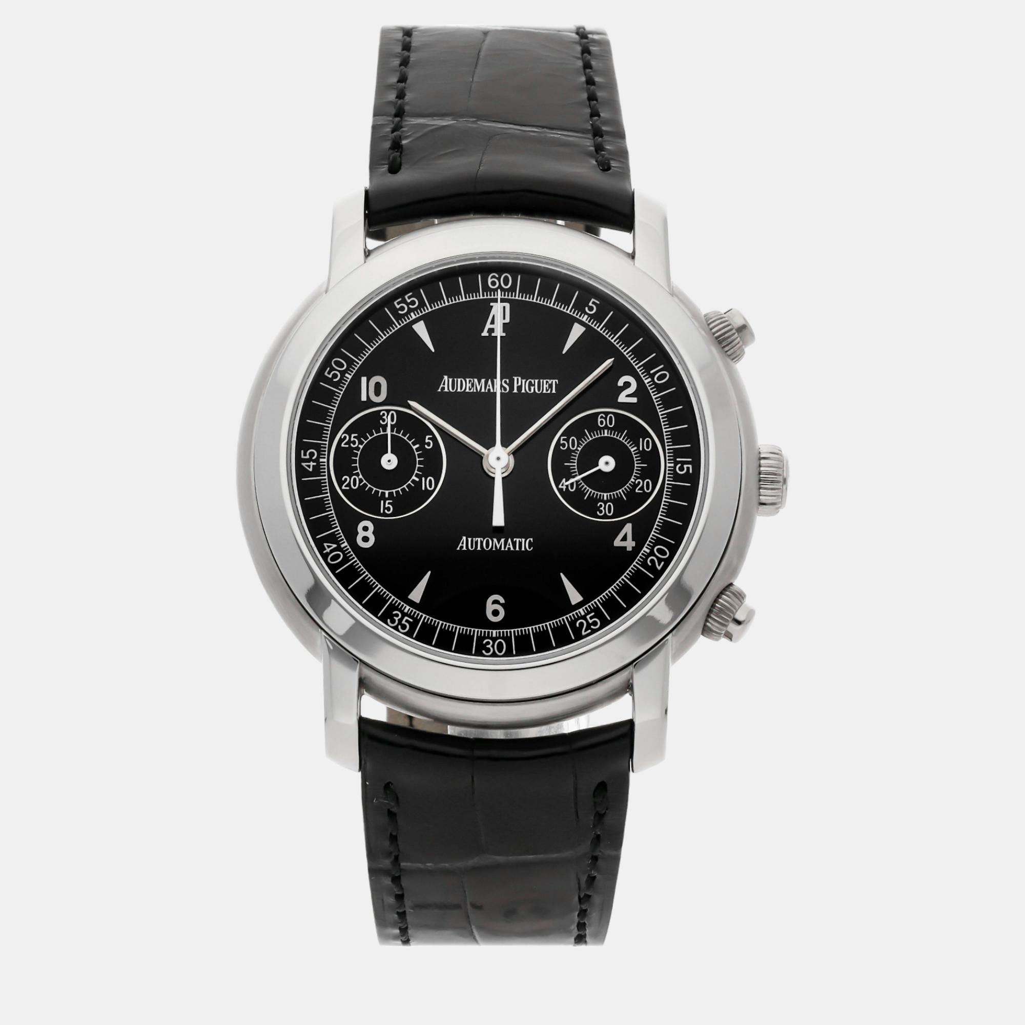 

Audemars Piguet Black Stainless Steel Jules 25859ST.OO.D001CR.02 Automatic Men's Wristwatch 39 mm