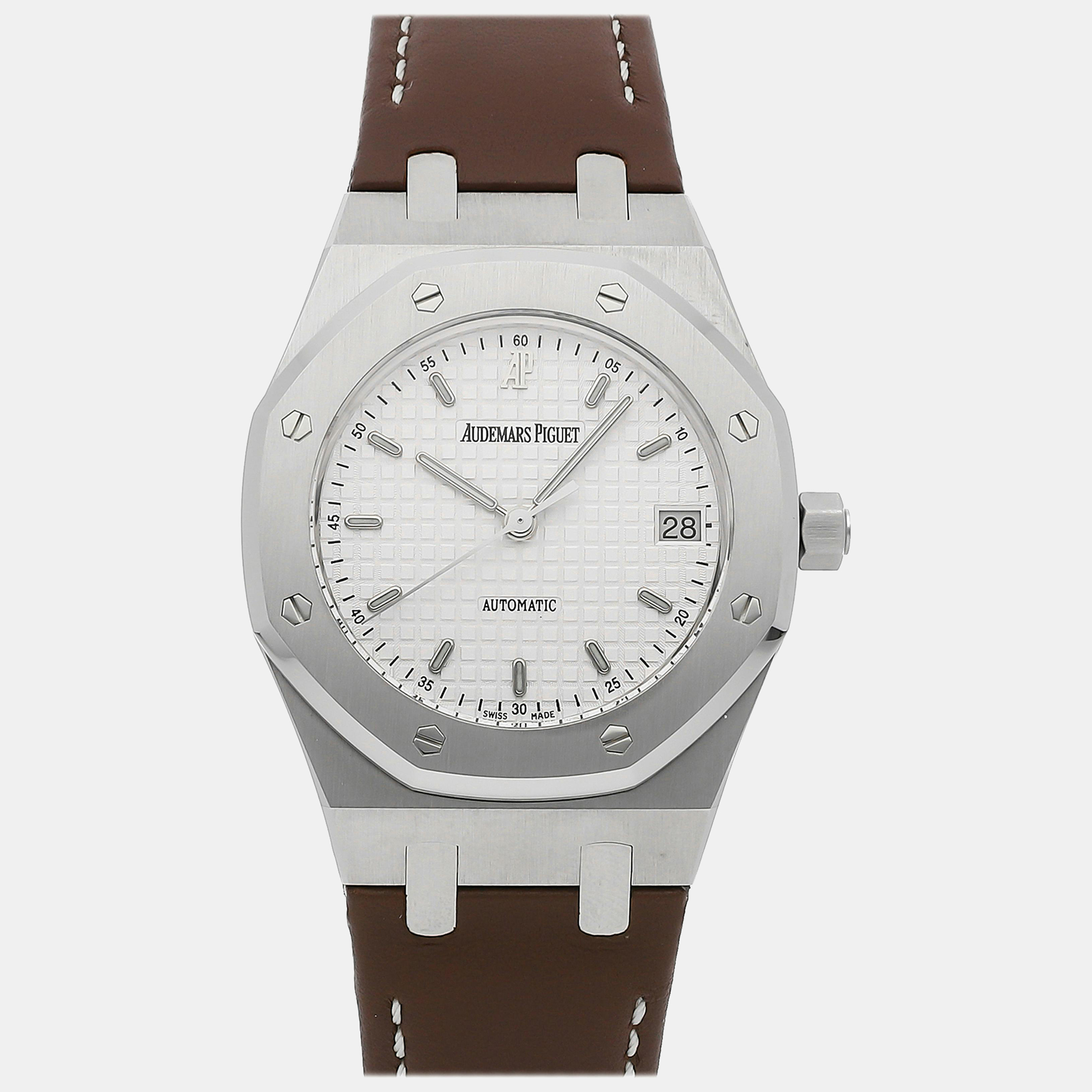 

Audemars Piguet White Stainless Steel Royal Oak 15189ST.OO.D083CU.01 Automatic Men's Wristwatch 36 mm