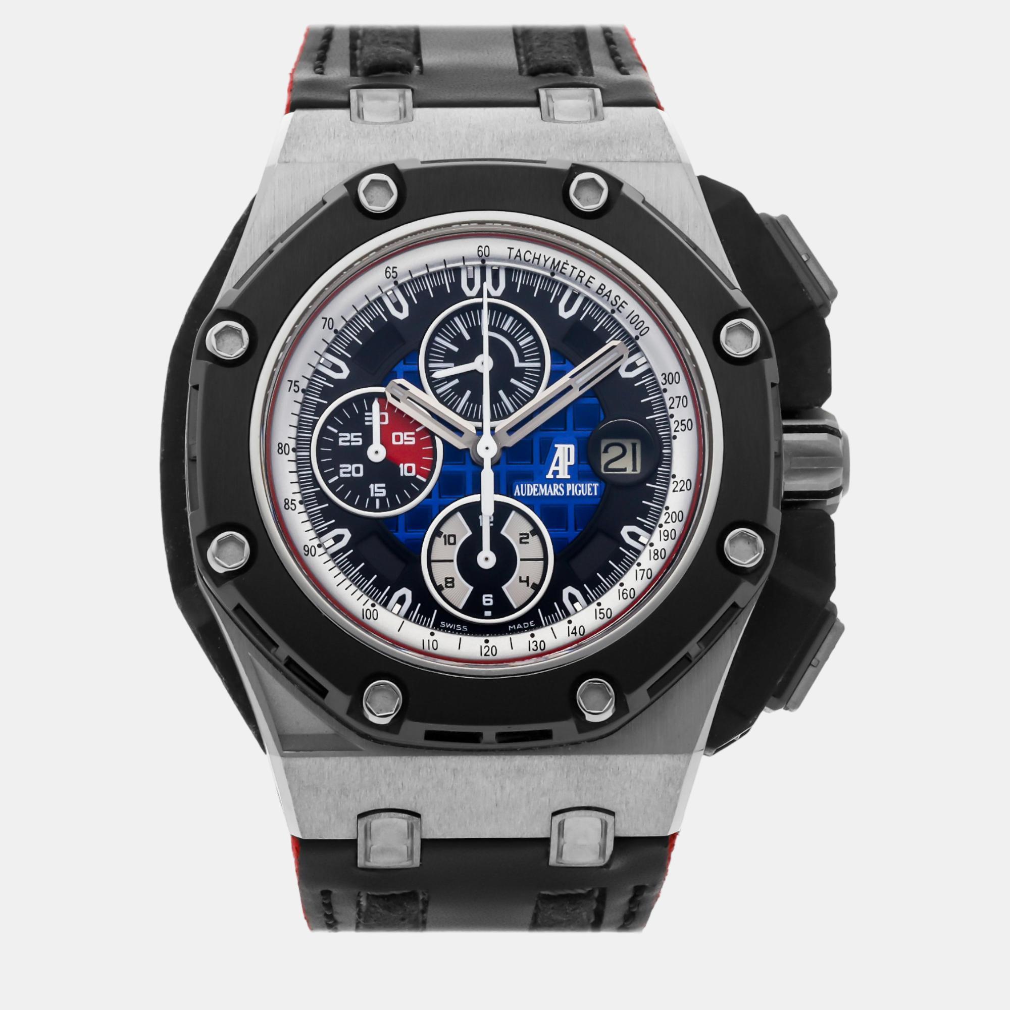 

Audemars Piguet Blue Platinum Royal Oak Offshore 26290PO.OO.A001VE.01 Automatic Men's Wristwatch 44 mm