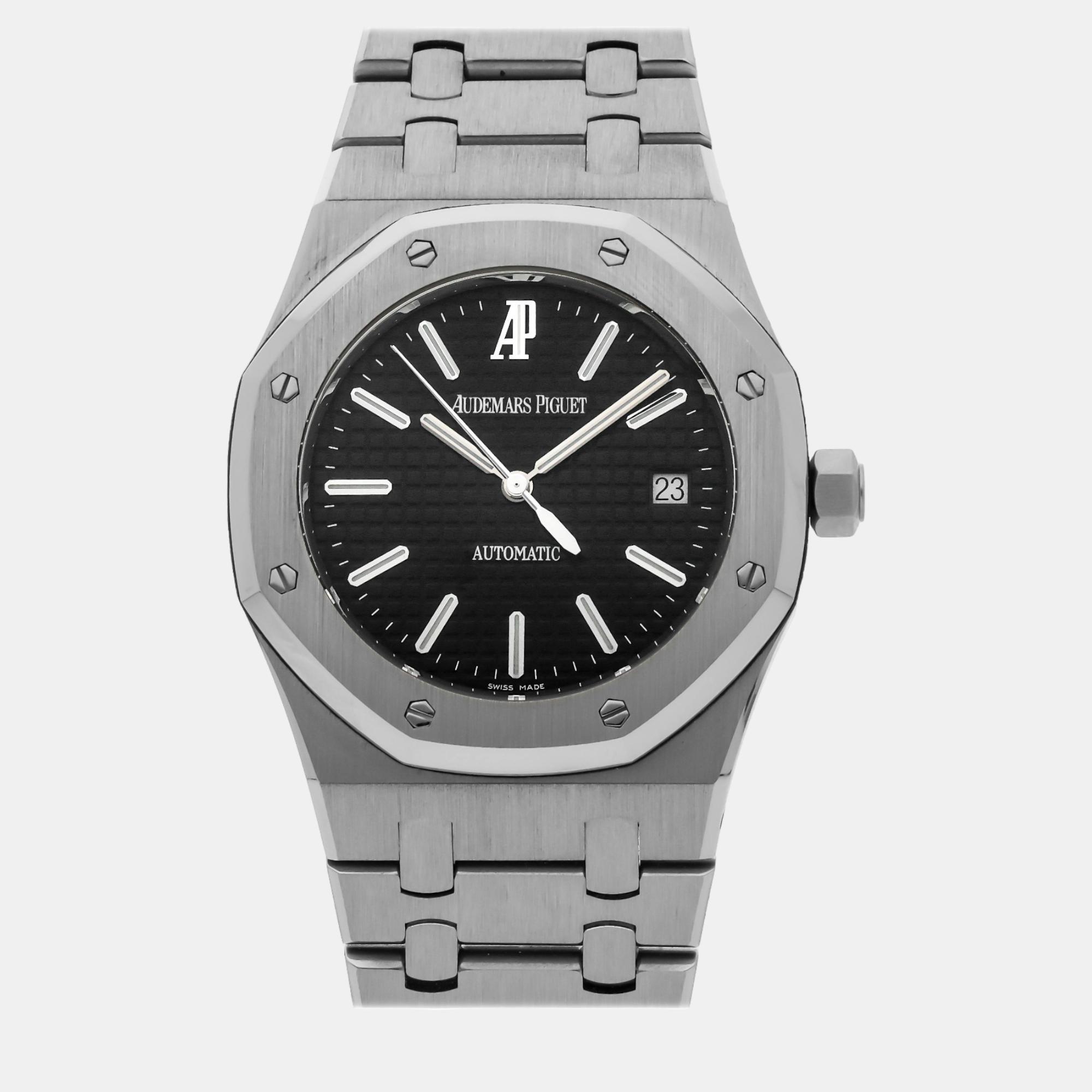 

Audemars Piguet Black Stainless Steel Royal Oak 15300ST.OO.1220ST.03 Automatic Men's Wristwatch 39 mm