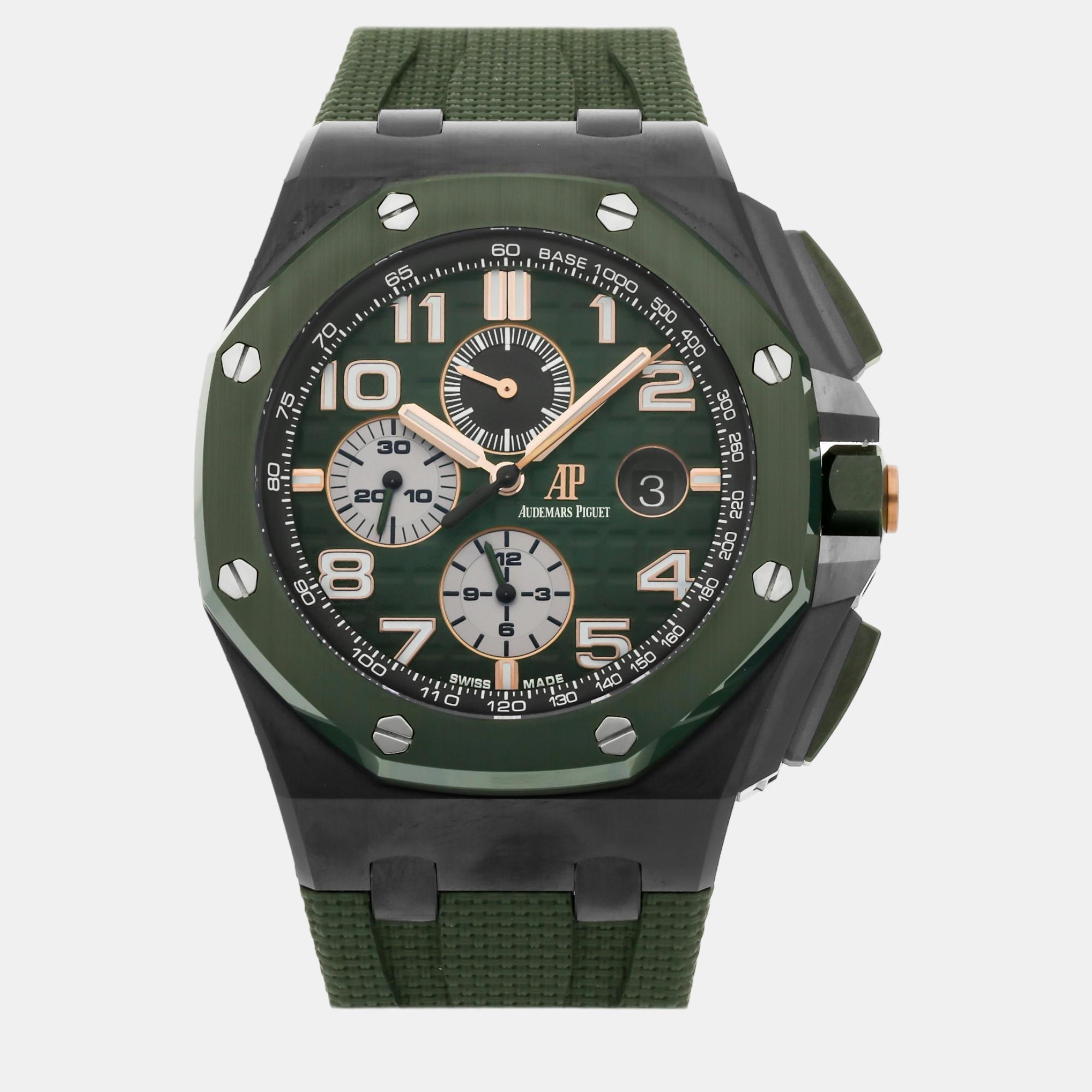 

Audemars Piguet Green Ceramic Royal Oak Offshore 26405CE.OO.A056CA.01 Automatic Men's Wristwatch 44 mm