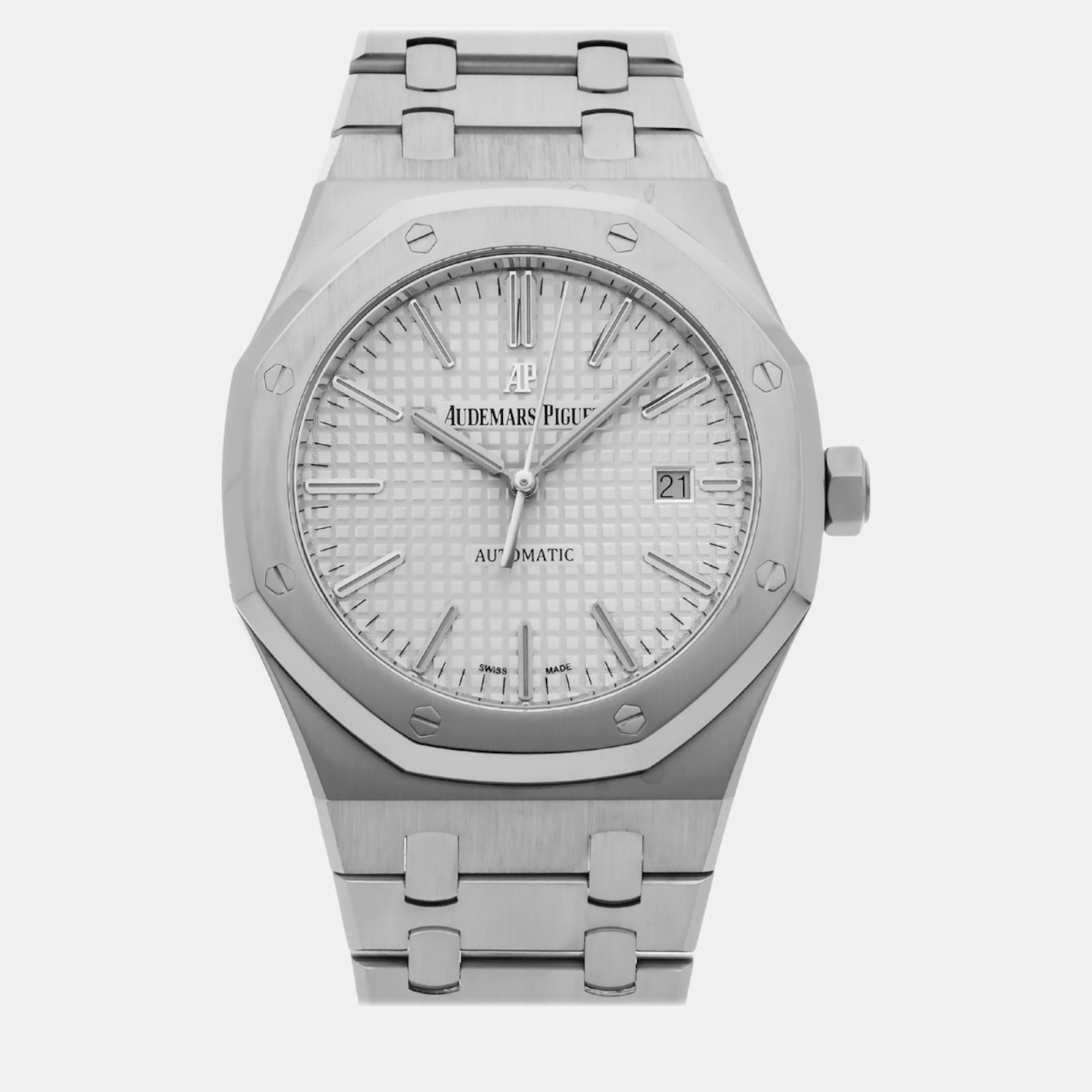 

Audemars Piguet Silver Stainless Steel Royal Oak 15400ST.OO.1220ST.02 Automatic Men's Wristwatch 41 mm