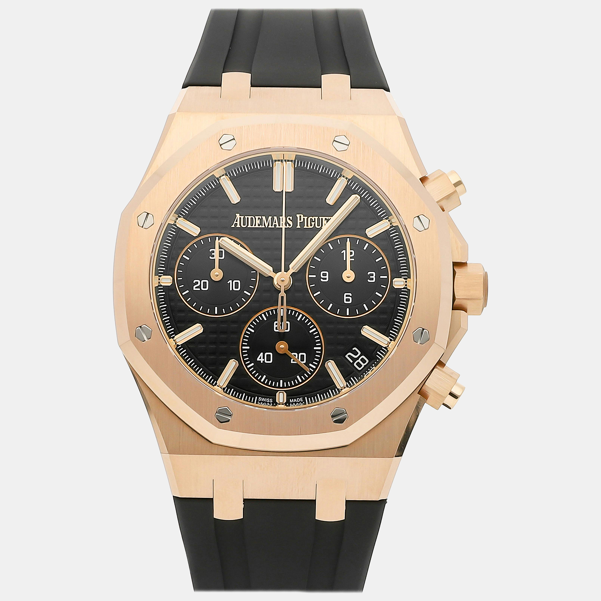 

Audemars Piguet Black 18k Rose Gold Royal Oak 26240OR.OO.D002CR.01 Automatic Men's Wristwatch 41 mm