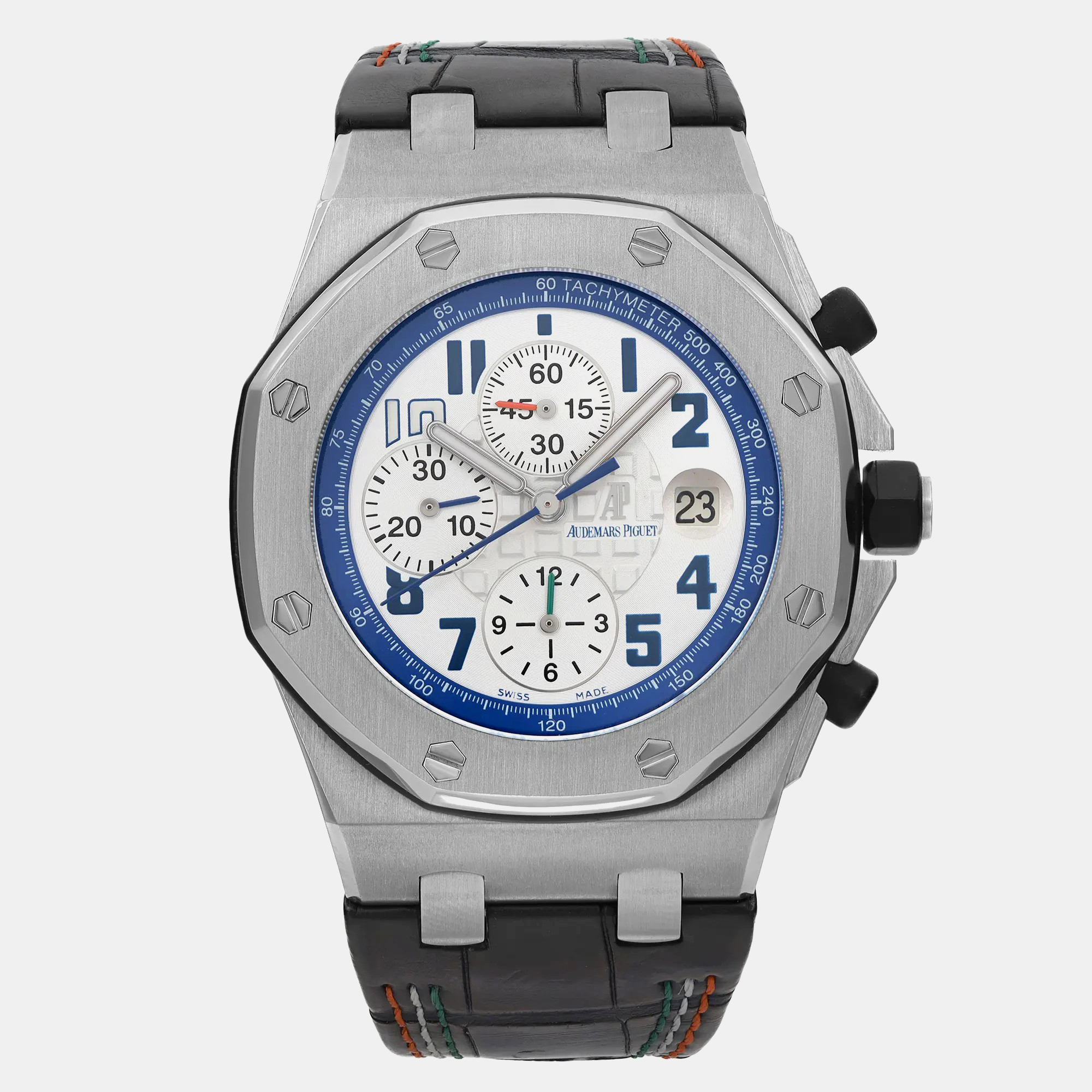 

Audemars Piguet White Stainless Steel Royal Oak Offshore Chronograph Sachin Tendulkar 26182ST.OO.D01 Automatic Men's Wristwatch