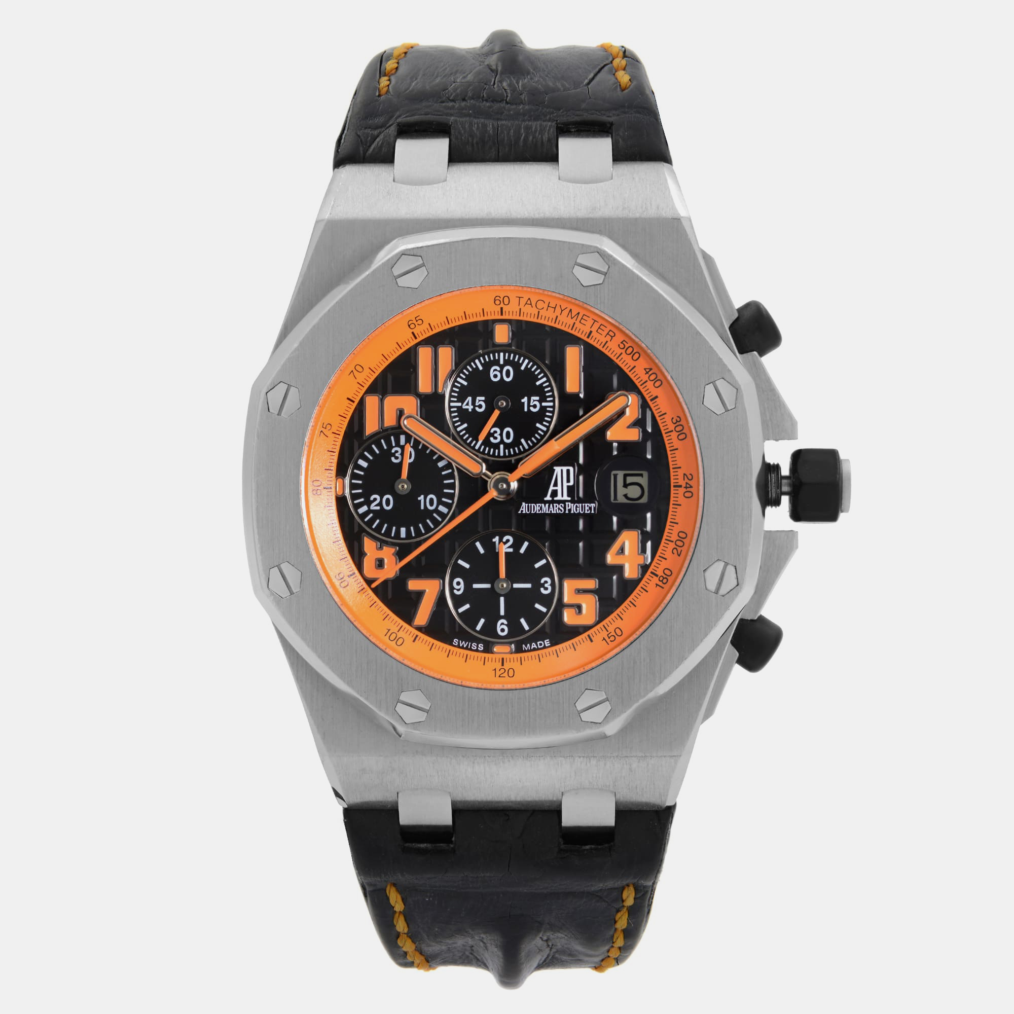 

Audemars Piguet Black Stainless Steel Royal Oak Offshore Automatic Men's Wristwatch 42 mm