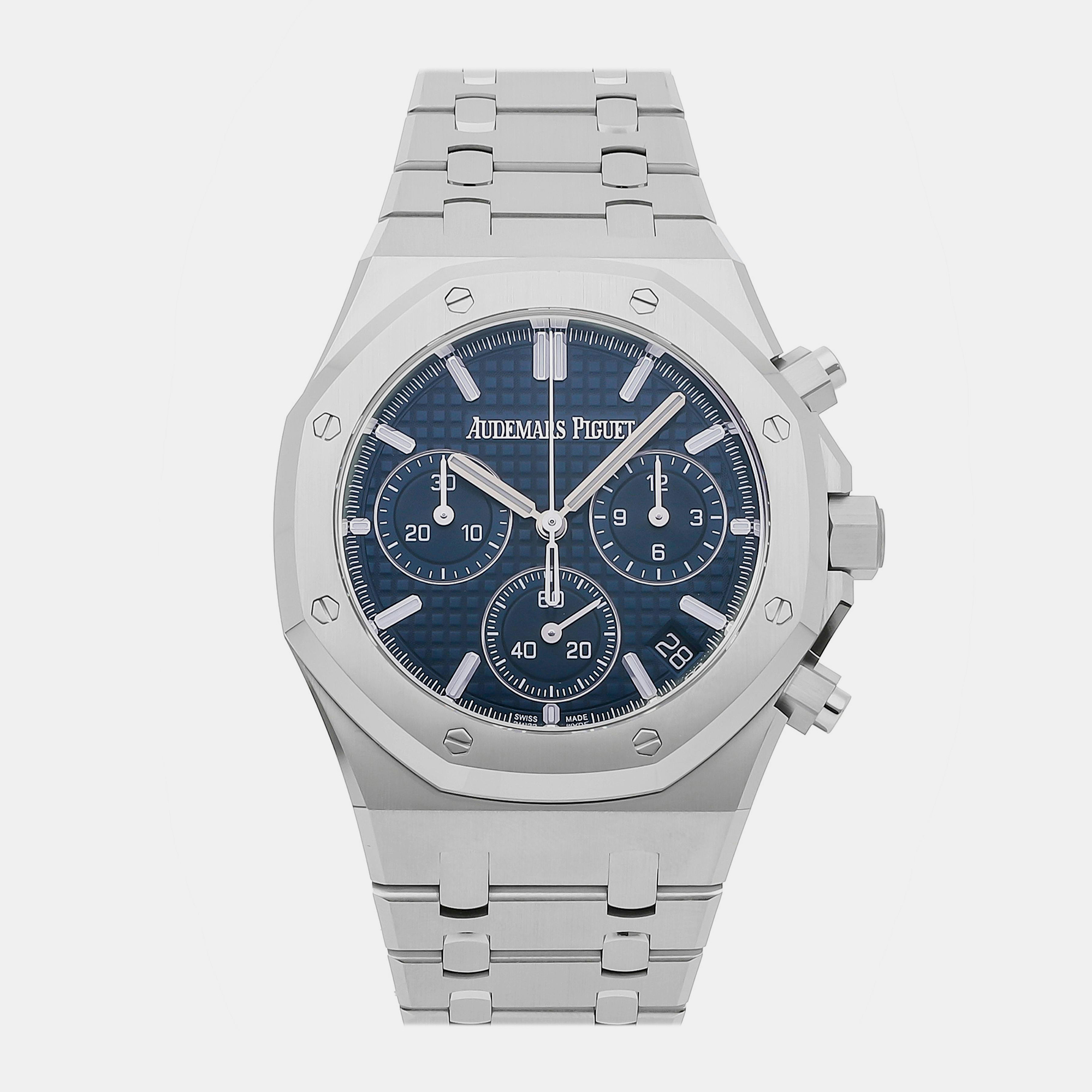 

Pre-Owned Audemars Piguet Royal Oak "50th Anniversary" 26240ST.OO.1320ST.01, Blue