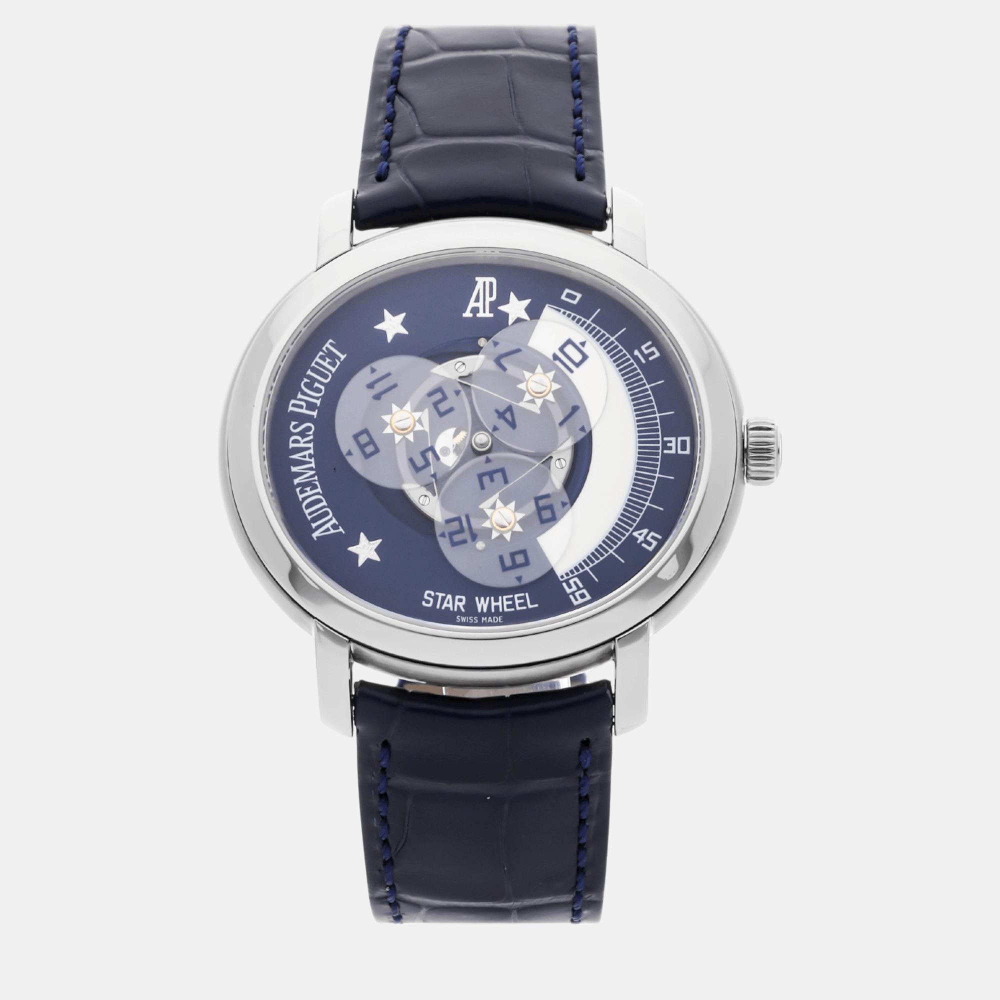 

Pre-Owned Audemars Piguet Millenary Star Wheel 25898ST.OO.D020VE.01, Blue