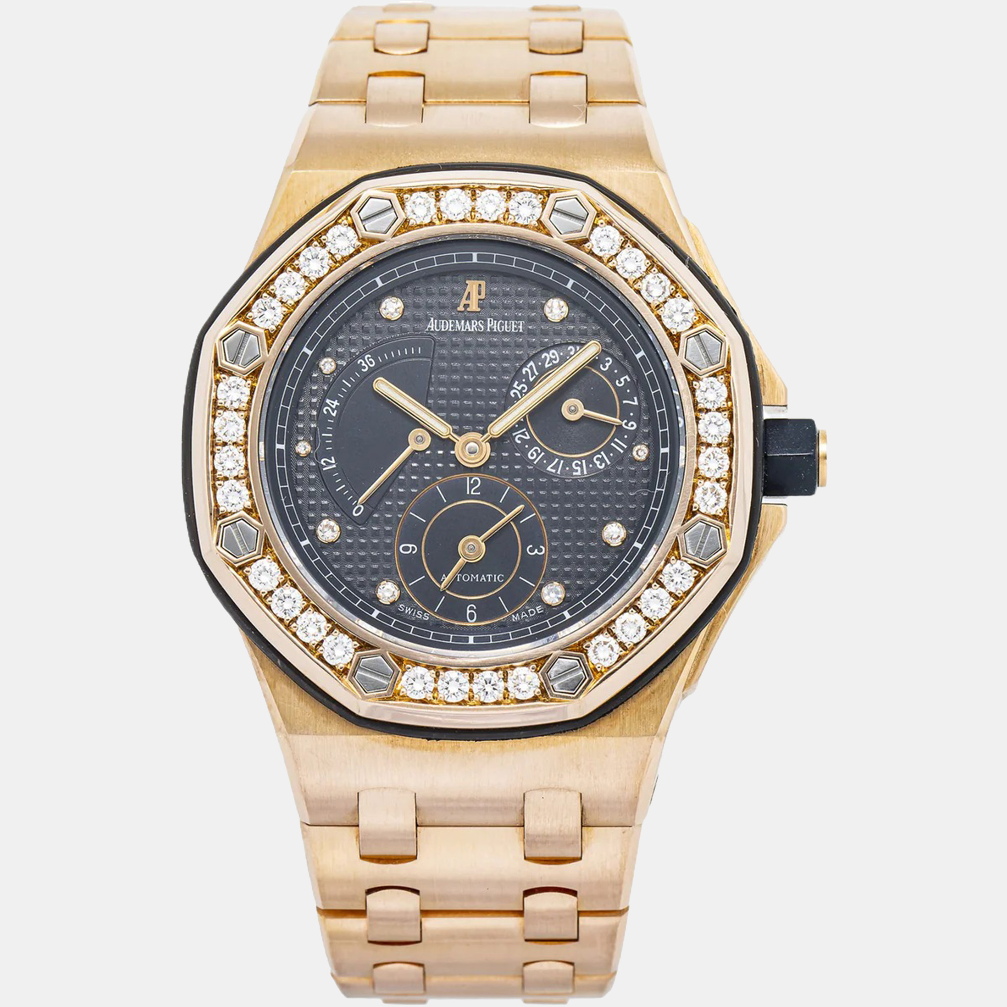 

Audemars Piguet Royal Oak Offshore 25970OR Automatic Black 18K Rose Gold Men's Wristwatch