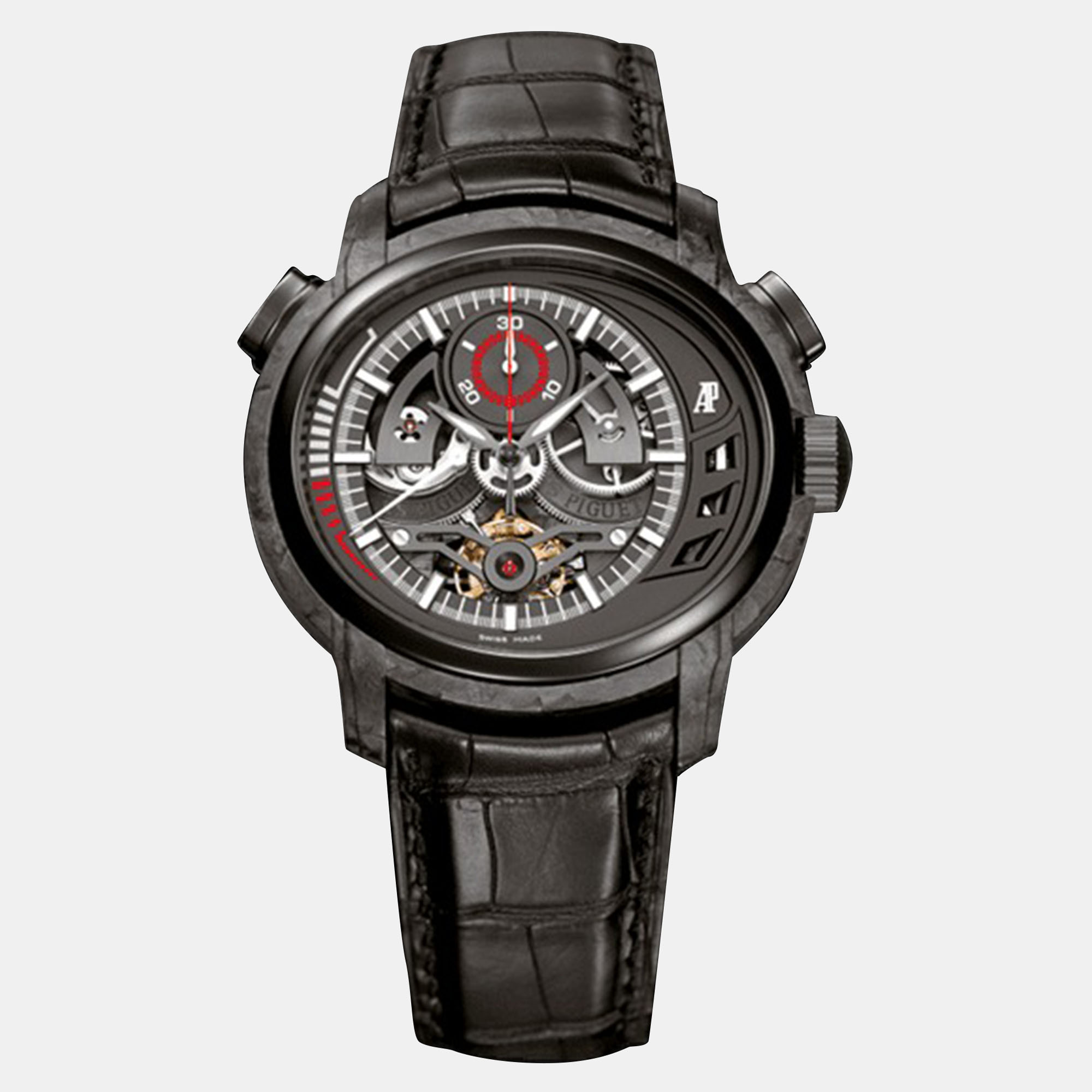 

Audemars Piguet Millenary 26152AU.OO.D002CR.01 Manual Winding Skeleton Carbon Men's Wristwatch 42 mm, Transparent