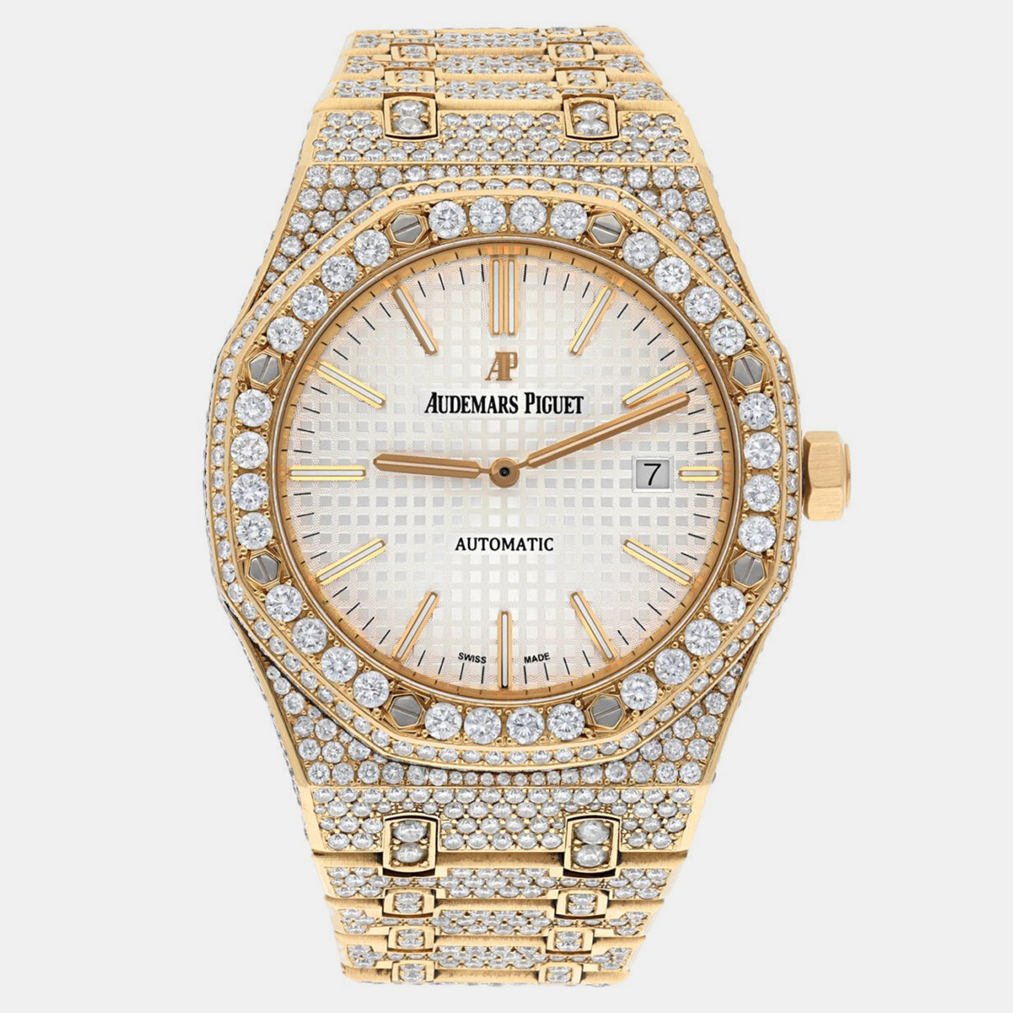 

Audemars Piguet Royal Oak 15400 Automatic Customised Silver 18k Rose Gold Men's Wristwatch 41 mm