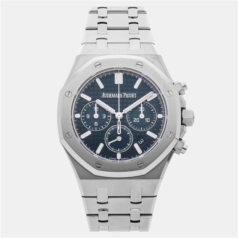 Pre-owned Audemars Piguet Royal Oak Chronograph 26715st.oo.1356st.01 Automatic Men's Watch 38 Mm In Blue