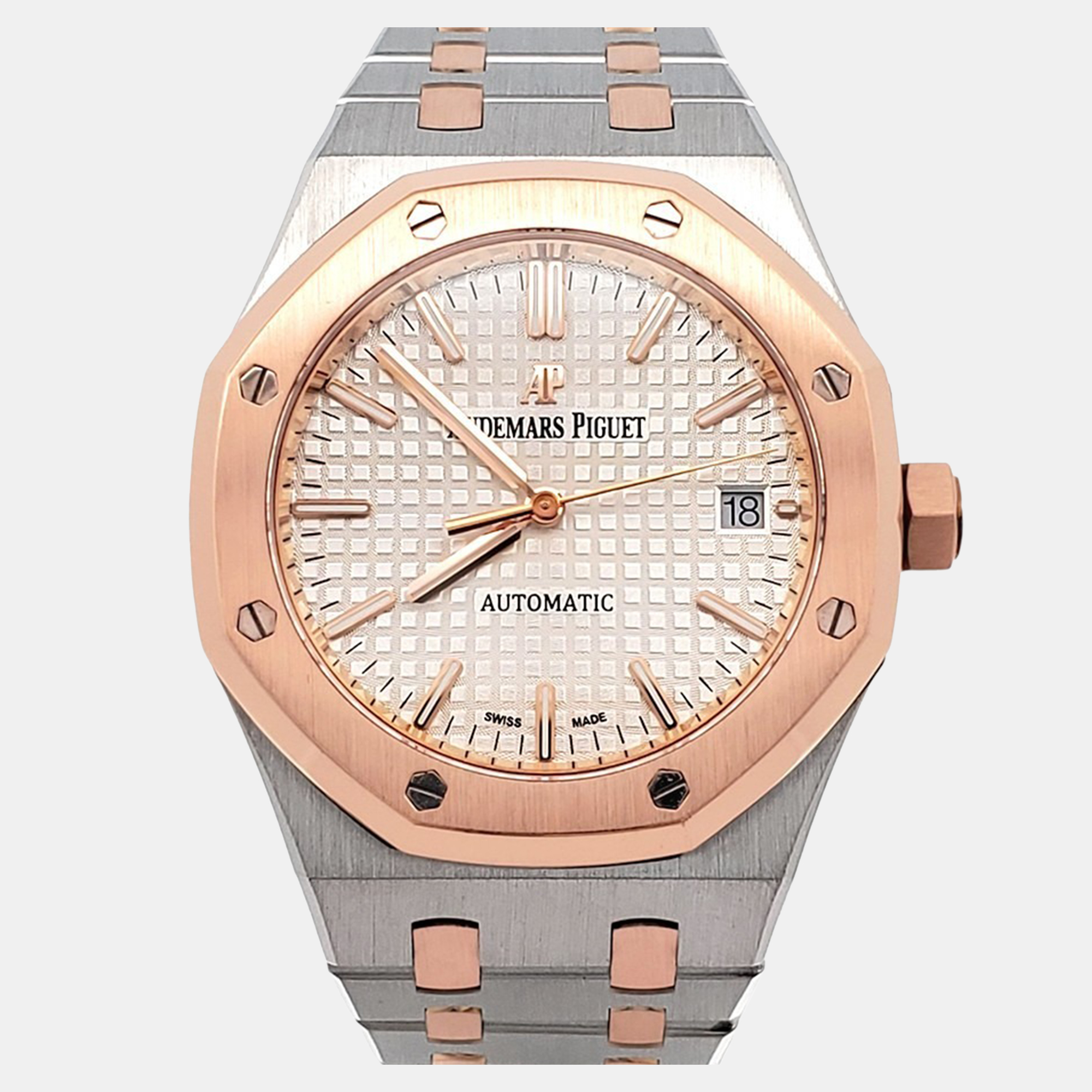 

Audemars Piguet Royal Oak 15450SR Automatic Silver 18k Rose Gold Stainless Steel Men's Wristwatch 37 mm