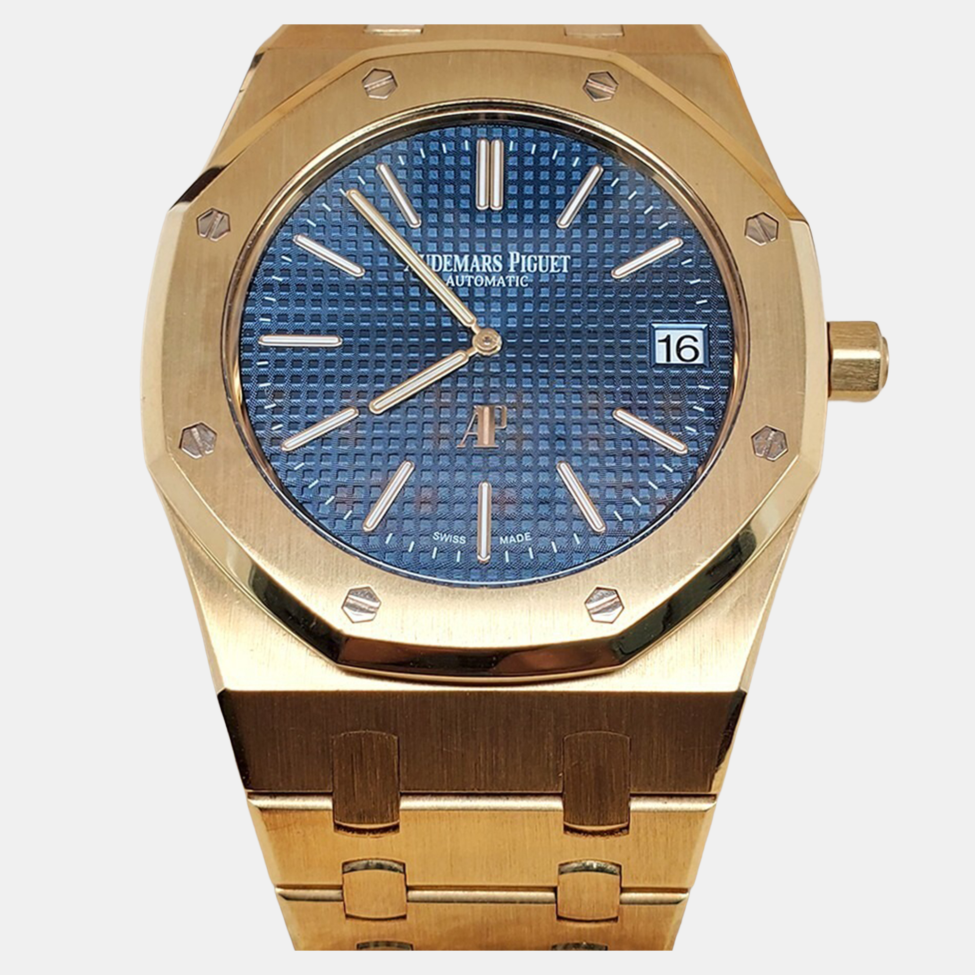 

Audemars Piguet Royal Oak 15202BA Automatic Blue 18k Yellow Gold Men's Wristwatch 39 mm