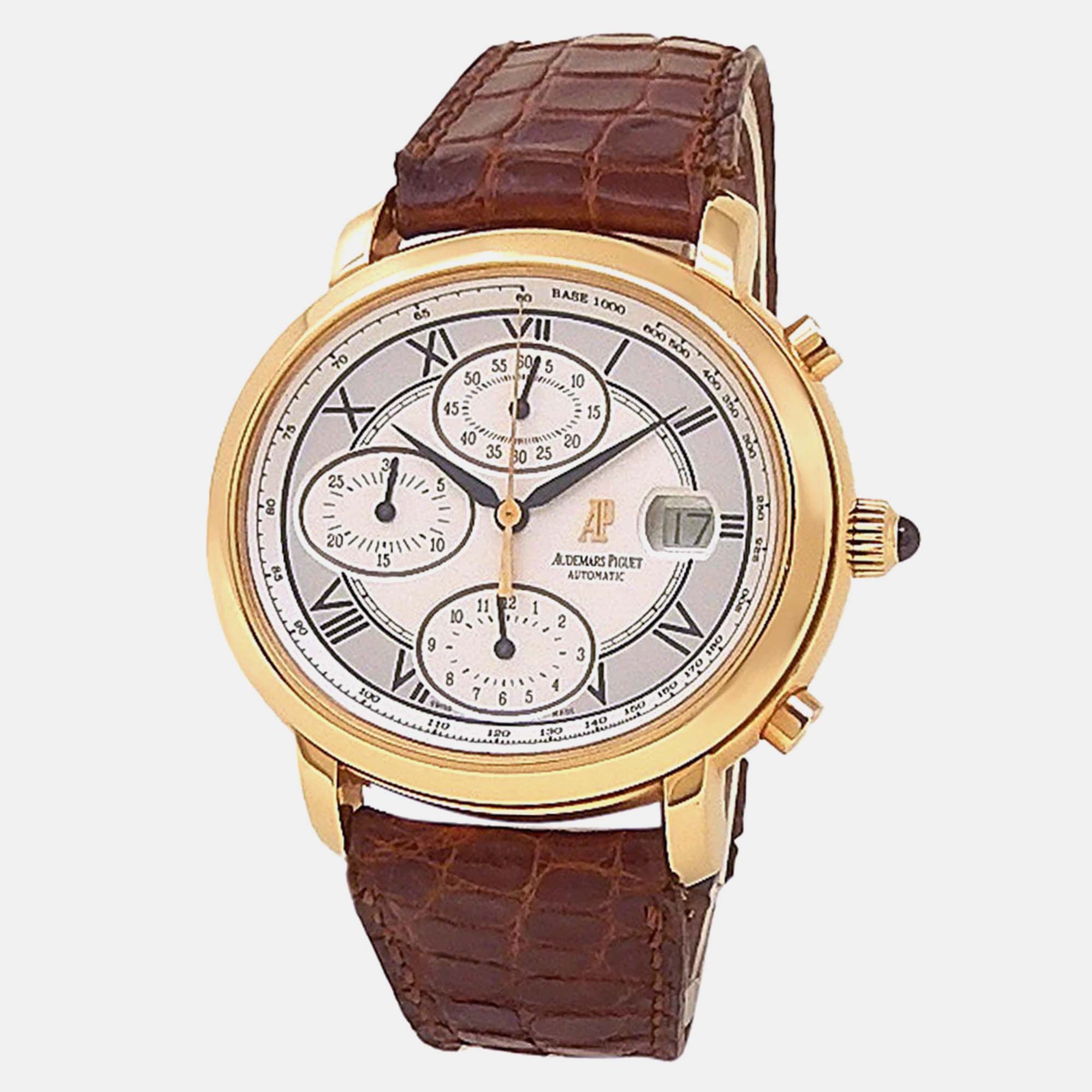

Audemars Piguet Millenary 25822OR.OO.3002.01 Automatic Silver Dial 18k Rose Gold Men's Wristwatch 37 mm
