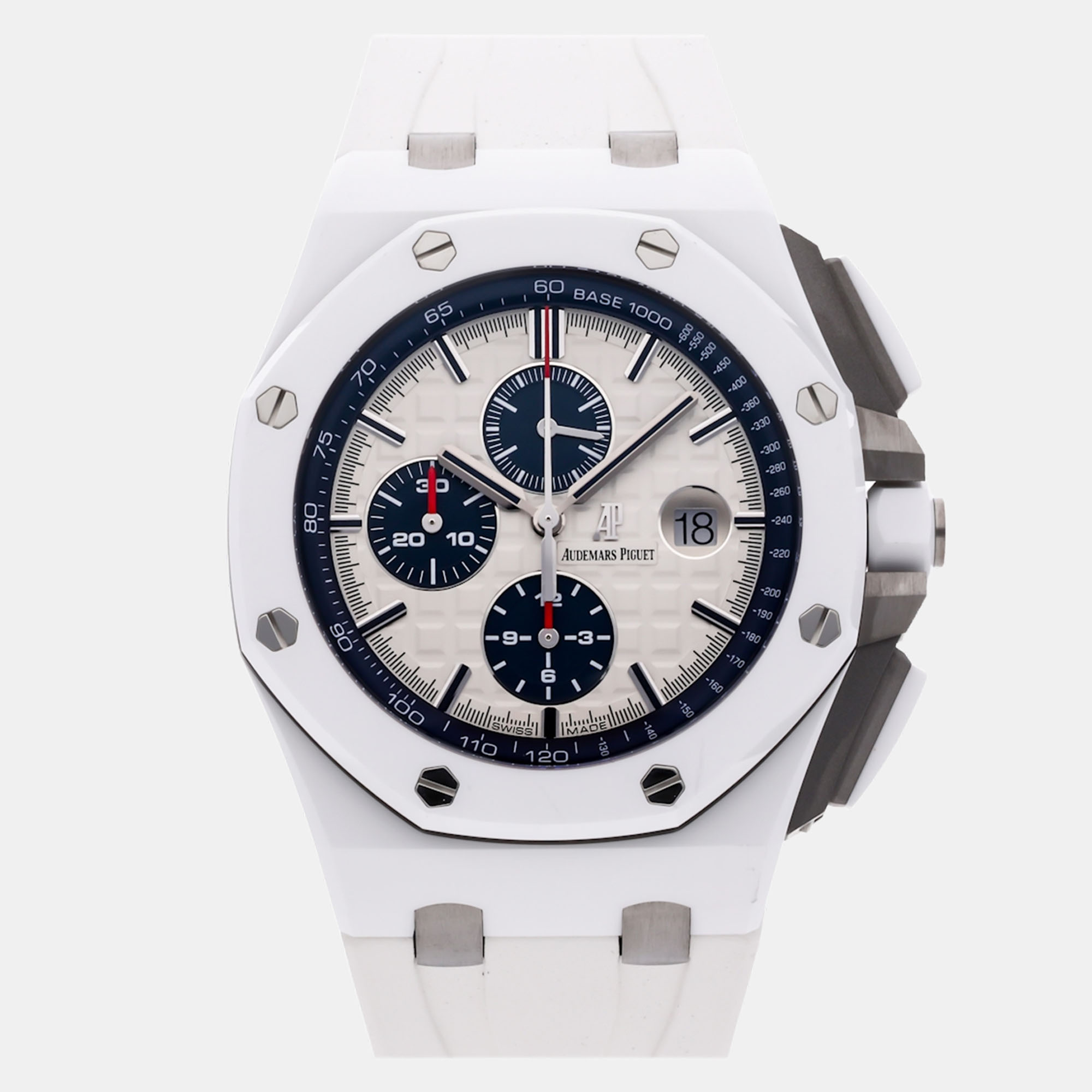 

Pre-Owned Audemars Piguet Royal Oak Offshore Chronograph 26402CB.OO.A010CA.01 White Automatic Ceramic Men's Wristwatch 44 MM