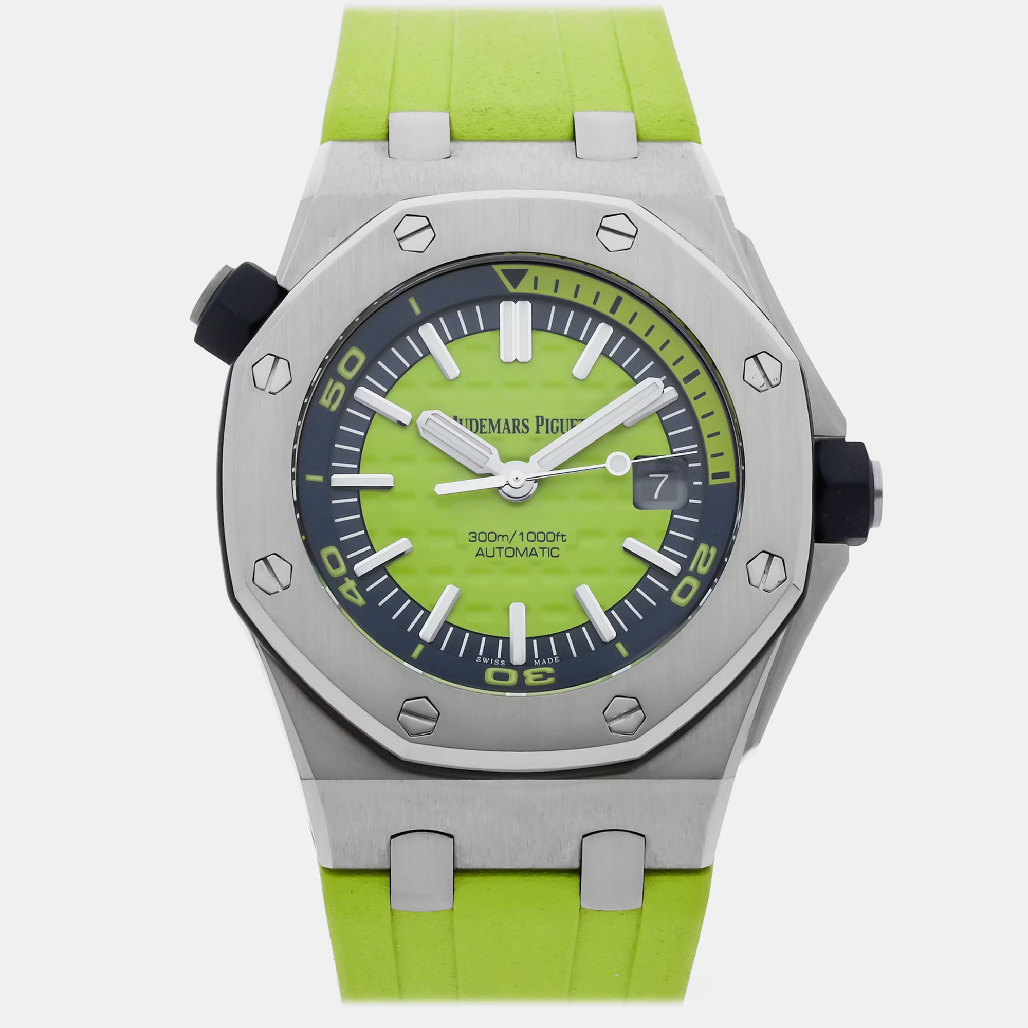 

Pre-Owned Audemars Piguet Royal Oak Offshore Diver 15710ST.OO.A038CA.01 Automatic 42 mm, Green