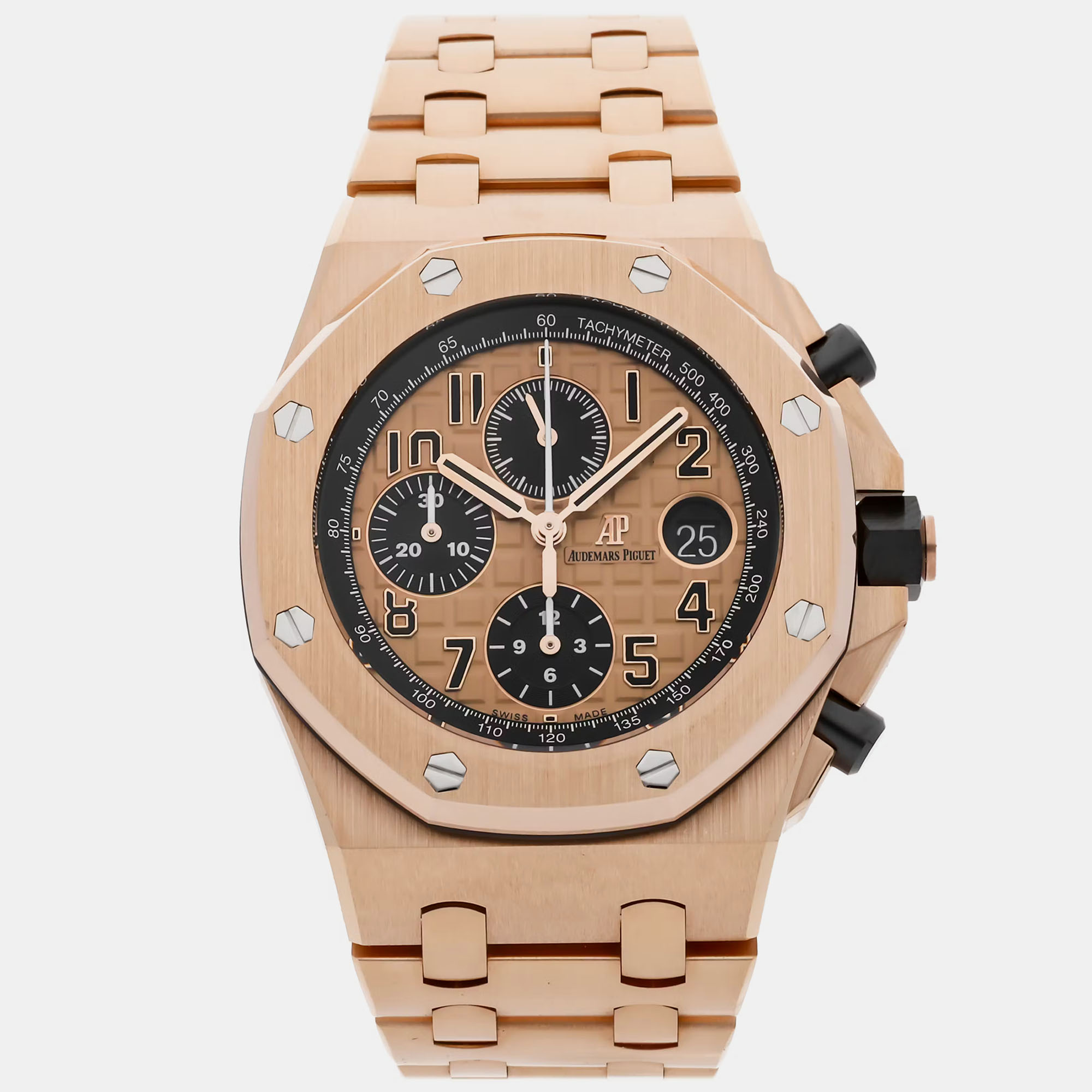 

Pre-Owned Audemars Piguet Royal Oak Offshore Chronograph 26470OR.OO.1000OR.01 Pink 18k Rose Gold Men's Wristwatch 42 MM