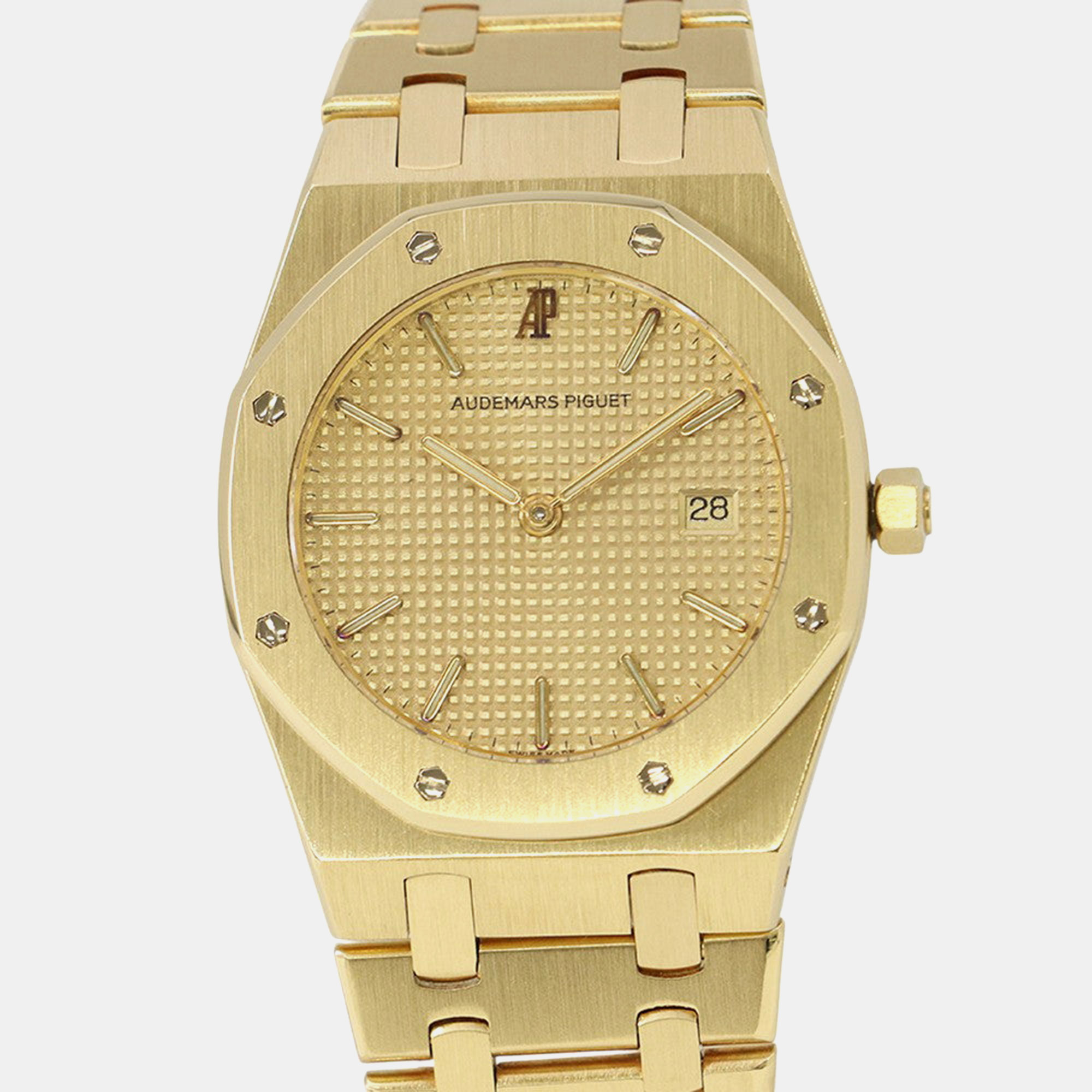 

Audemars Piguet Royal Oak 56175BA.OO.0789BA.02 Quartz Champagne 18k Yellow Gold Men's Wristwatch 33 mm