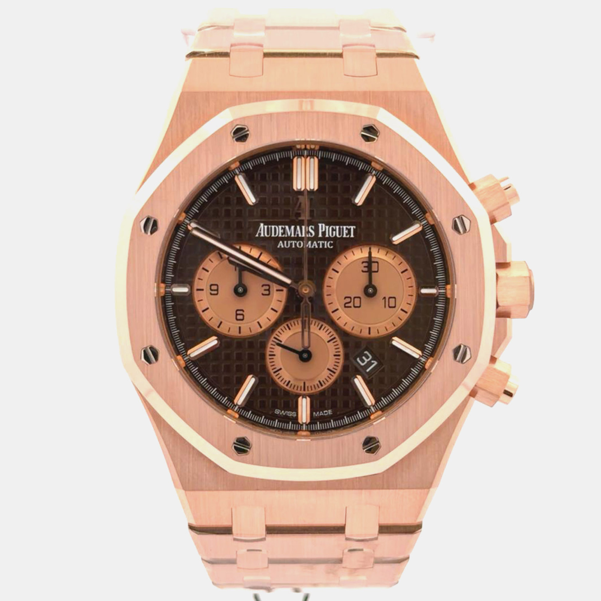 

Audemars Piguet Royal Oak Chronograph 26331OR.OO.1220OR.02 Automatic Brown Rose Gold Men's Wristwatch