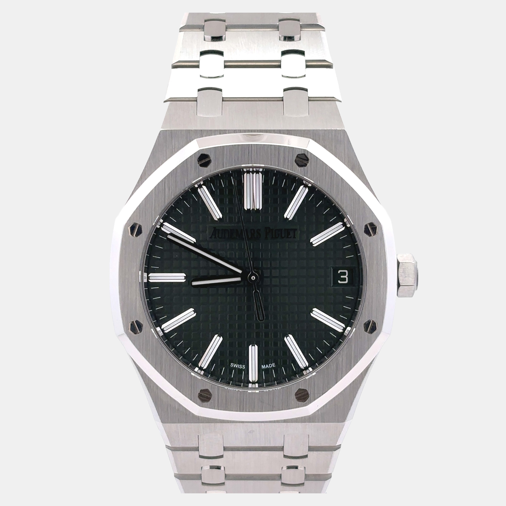 Audemars Piguet Royal Oak 15510ST.OO.1320ST.04 Green Stainless Steel Automatic Men's Wristwatch 41mm
