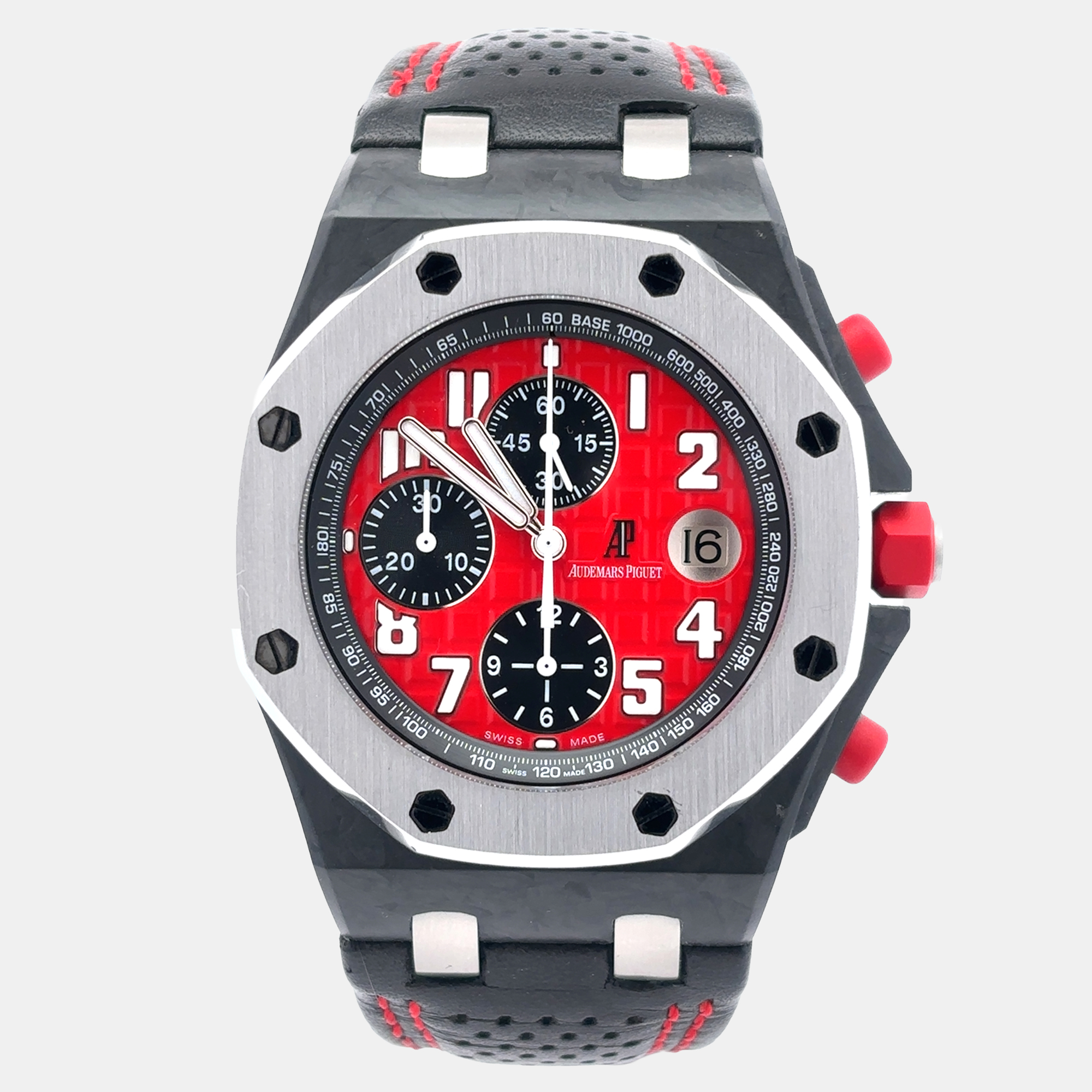 Audemars Piguet Royal Oak Offshore 26190OS.OO.D003CU.01 Red Carbon Automatic Men's Wristwatch 42mm