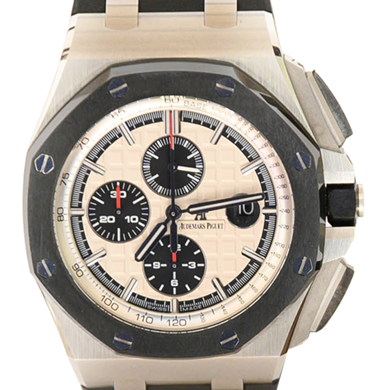 

Audemars Piguet Silver Panda Ceramic & Stainless Steel Royal Oak Offshore Chronograph Men's Wristwatch