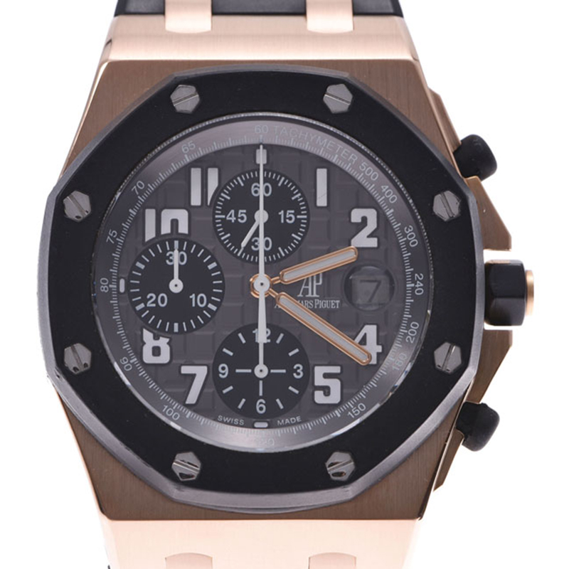 

Audemars Piguet Gray Stainless Steel Royal Oak Offshore Chronograph Men's Wristwatch, Grey