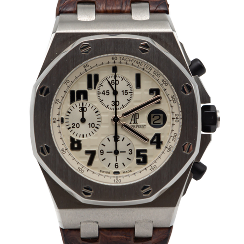 

Audemars Piguet White Royal Oak Offshore Stainless Steel Men's Watch