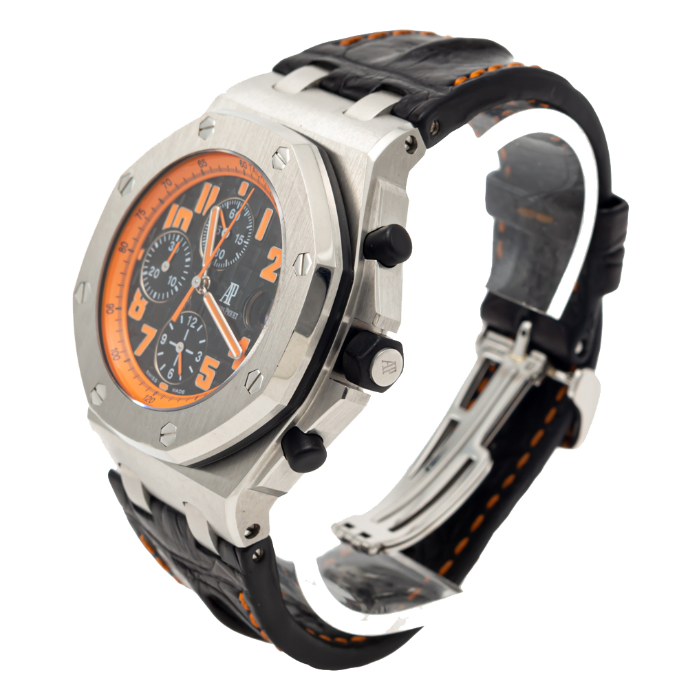 

Audemars Piguet Black & Orange Dial Royal Oak Offshore Volcano Steel Men's Watch