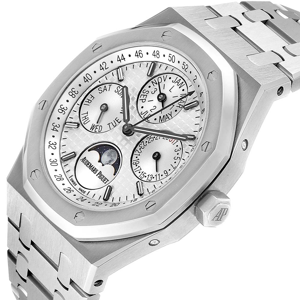 

Audemars Piguet Silver Stainless Steel Royal Oak Perpetual Calendar