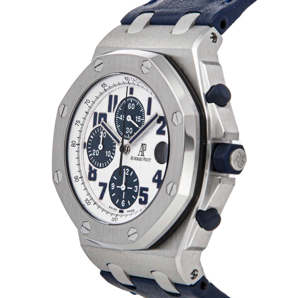 

Audemars Piguet Silver Stainless Steel Royal Oak Offshore Navy Chronograph