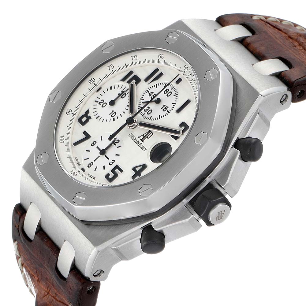 

Audemars Piguet Silver Stainless Steel Royal Oak Offshore Safari Chronograph