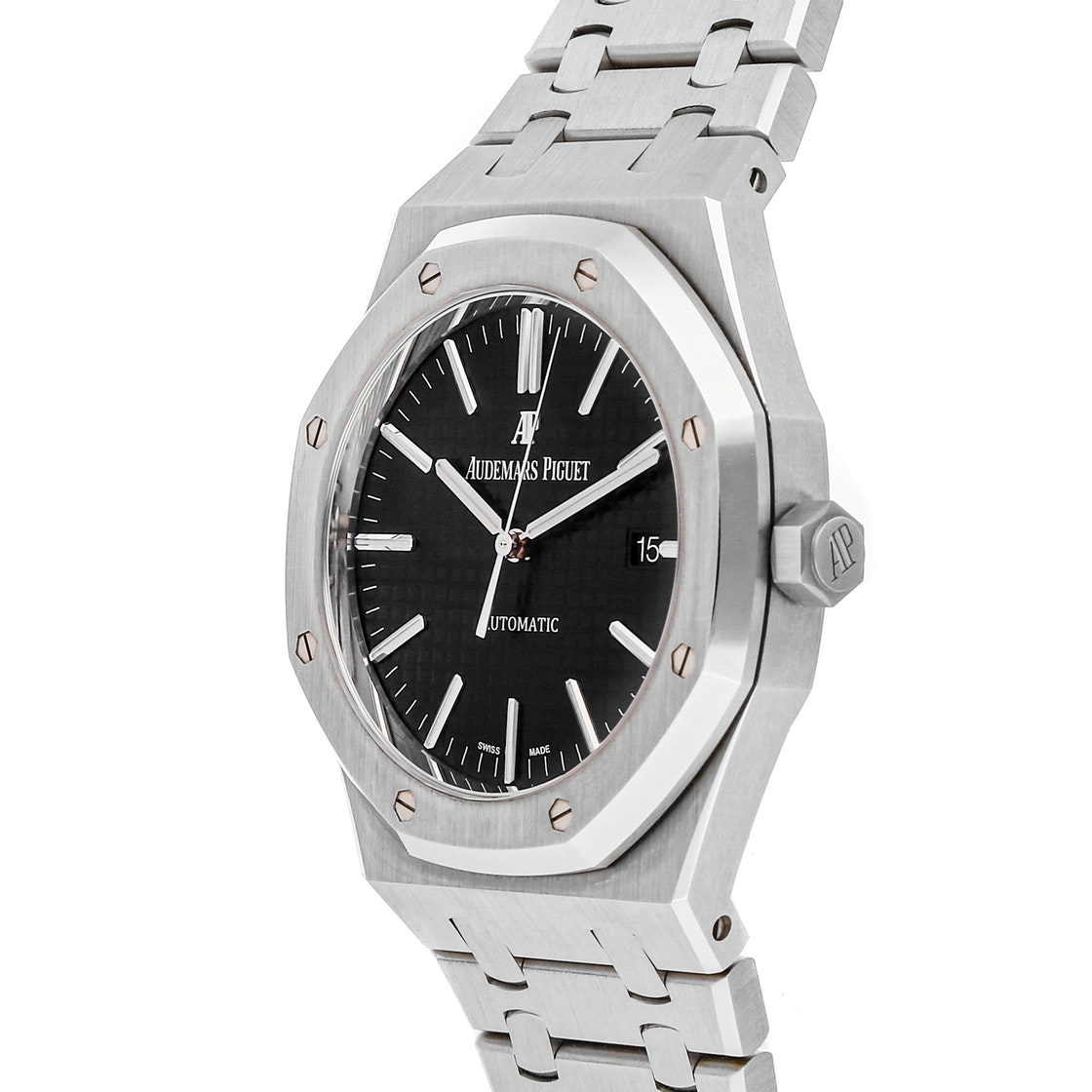 

Audemars Piguet Black Stainless Steel Royal Oak 15400ST.OO.1220ST.01 Men's Wristwatch 41 MM