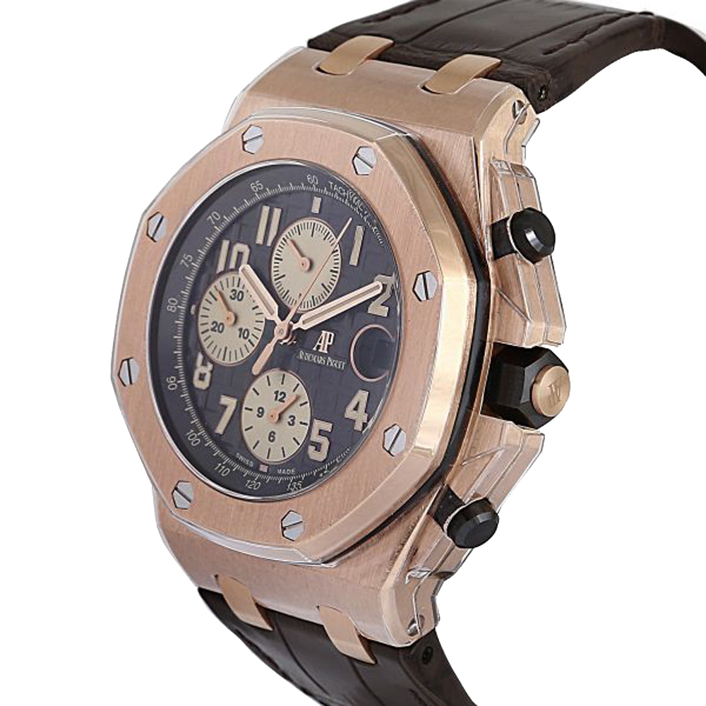 

Audemars Piguet Grey 18K Rose Gold Royal Oak Men's Wristwatch 42 MM