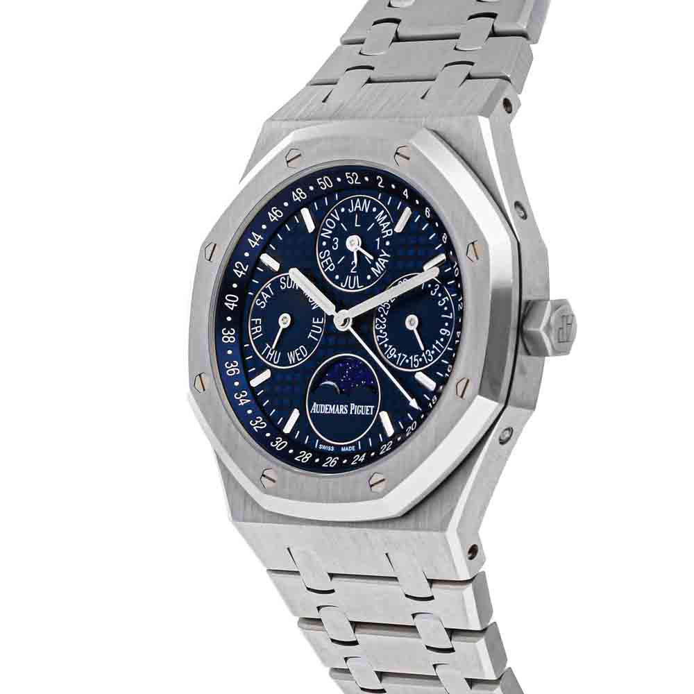 

Audemars Piguet Blue Stainless Steel Royal Oak Perpetual Calendar 26574ST.OO.1220ST.02 Men's Wristwatch 41 MM