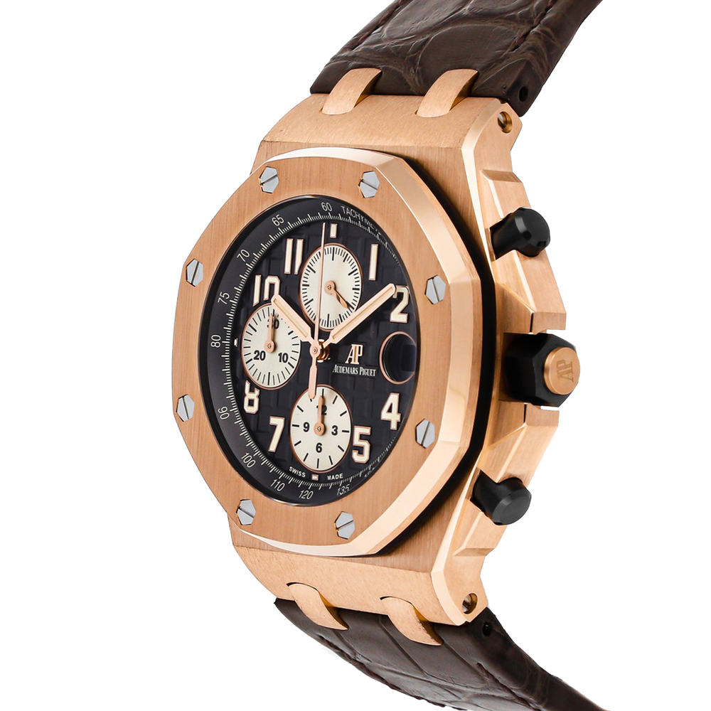 

Audemars Piguet Black 18K Rose Gold Royal Oak Offshore Chronograph 26470OR.OO.A125CR.01 Men's Wristwatch 42 MM