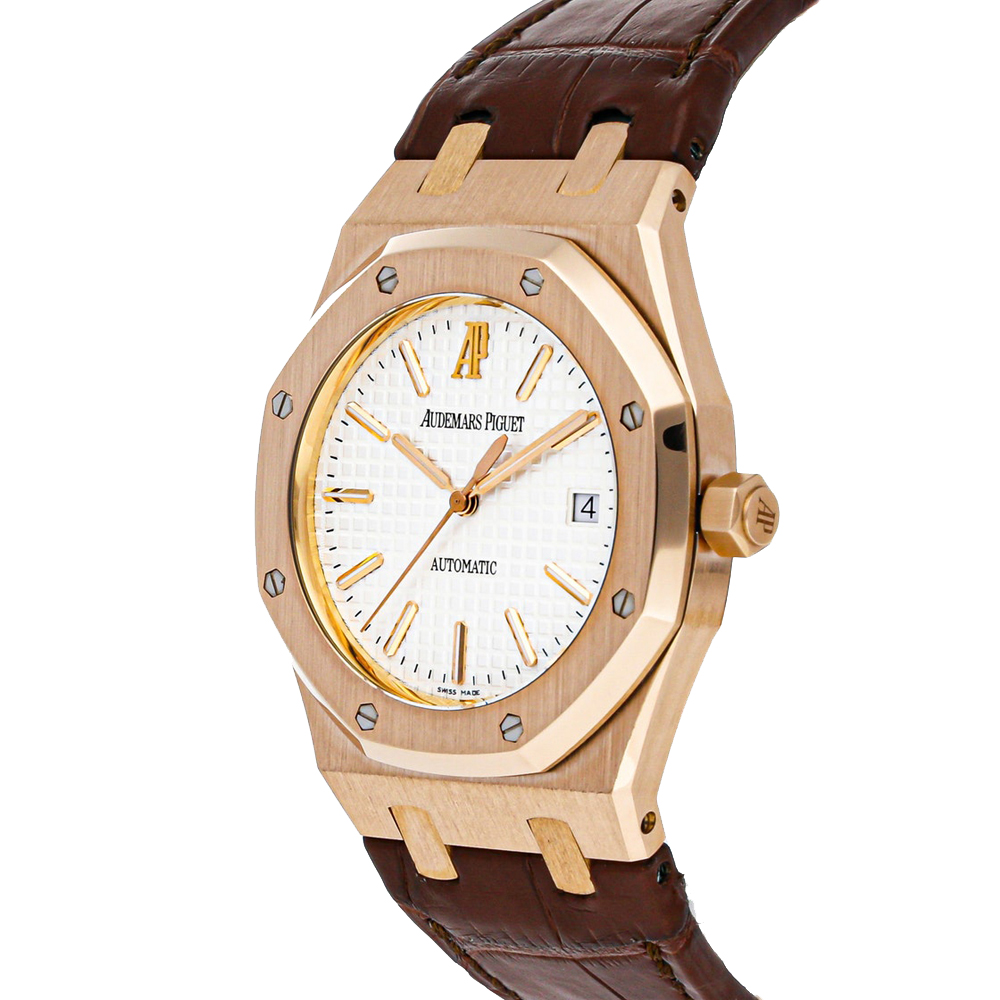 

Audemars Piguet Silver 18K Rose Gold Royal Oak 15300OR.OO.D088CR.02 Men's Wristwatch 39 MM