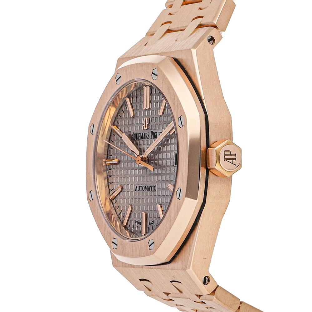 

Audemars Piguet Silver 18K Rose Gold Royal Oak 15450OR.OO.1256OR.01 Men's Wristwatch 37 MM