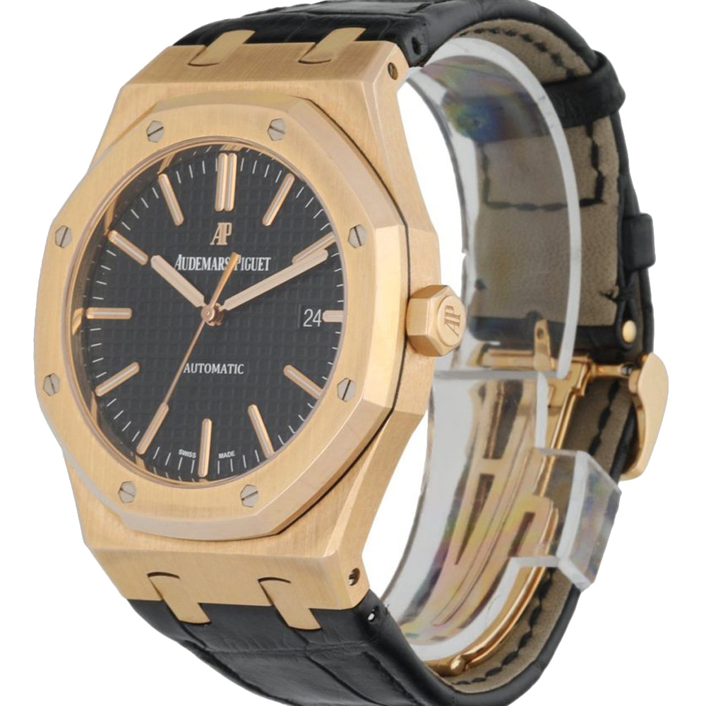 

Audemars Piguet Black 18K Rose Gold Royal Oak 15400OR Men's Wristwatch 41 MM