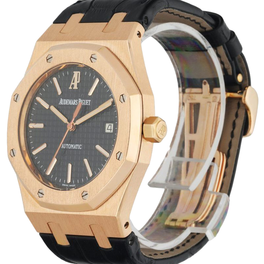 

Audemars Piguet Black 18K Rose Gold 15300OR Men's Wristwatch 39 MM