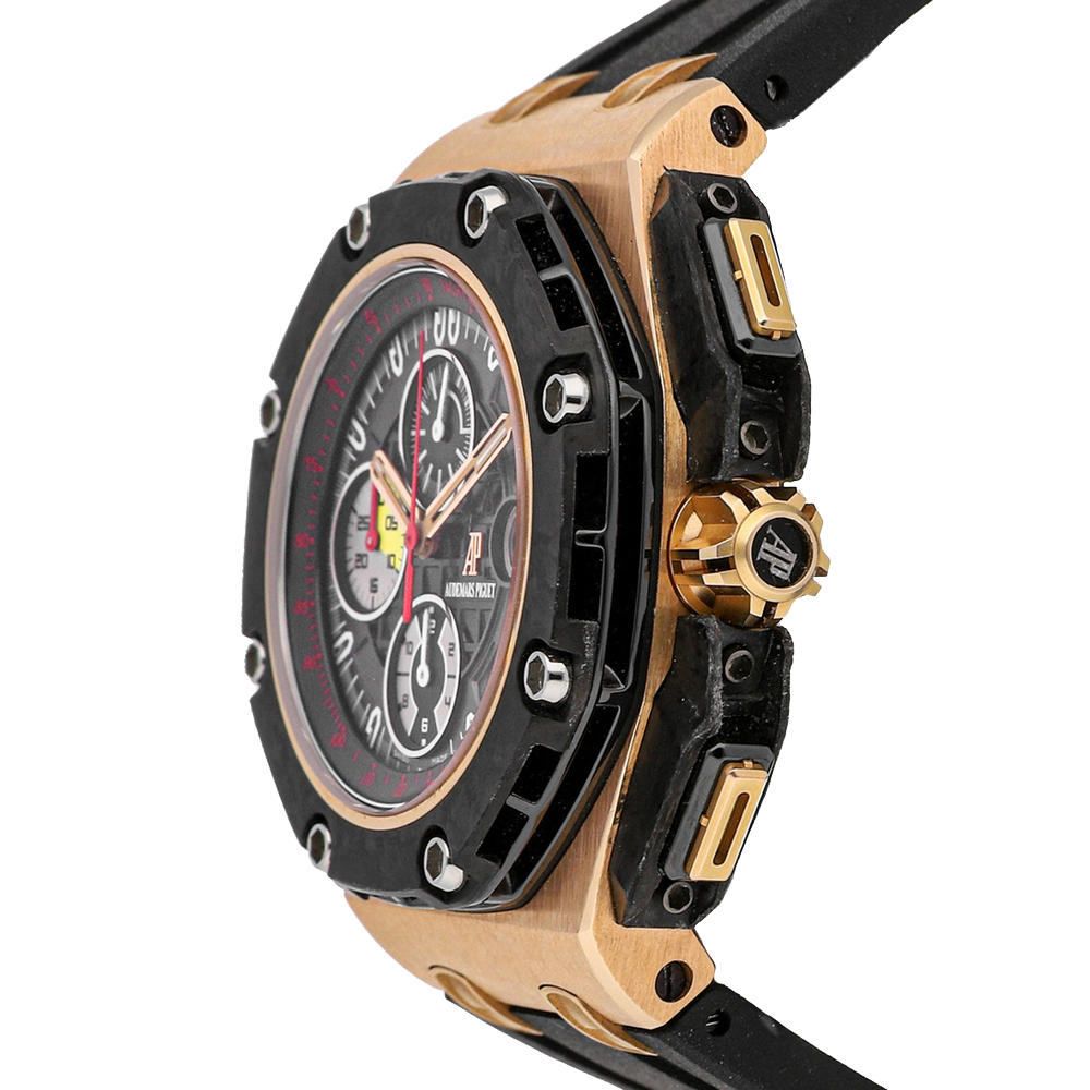 

Audemars Piguet Black 18K Rose Gold Royal Oak Offshore Grand Prix Chronograph Limited Edition 26290RO.OO.A001VE.01 Men's Wristwatch 44 MM