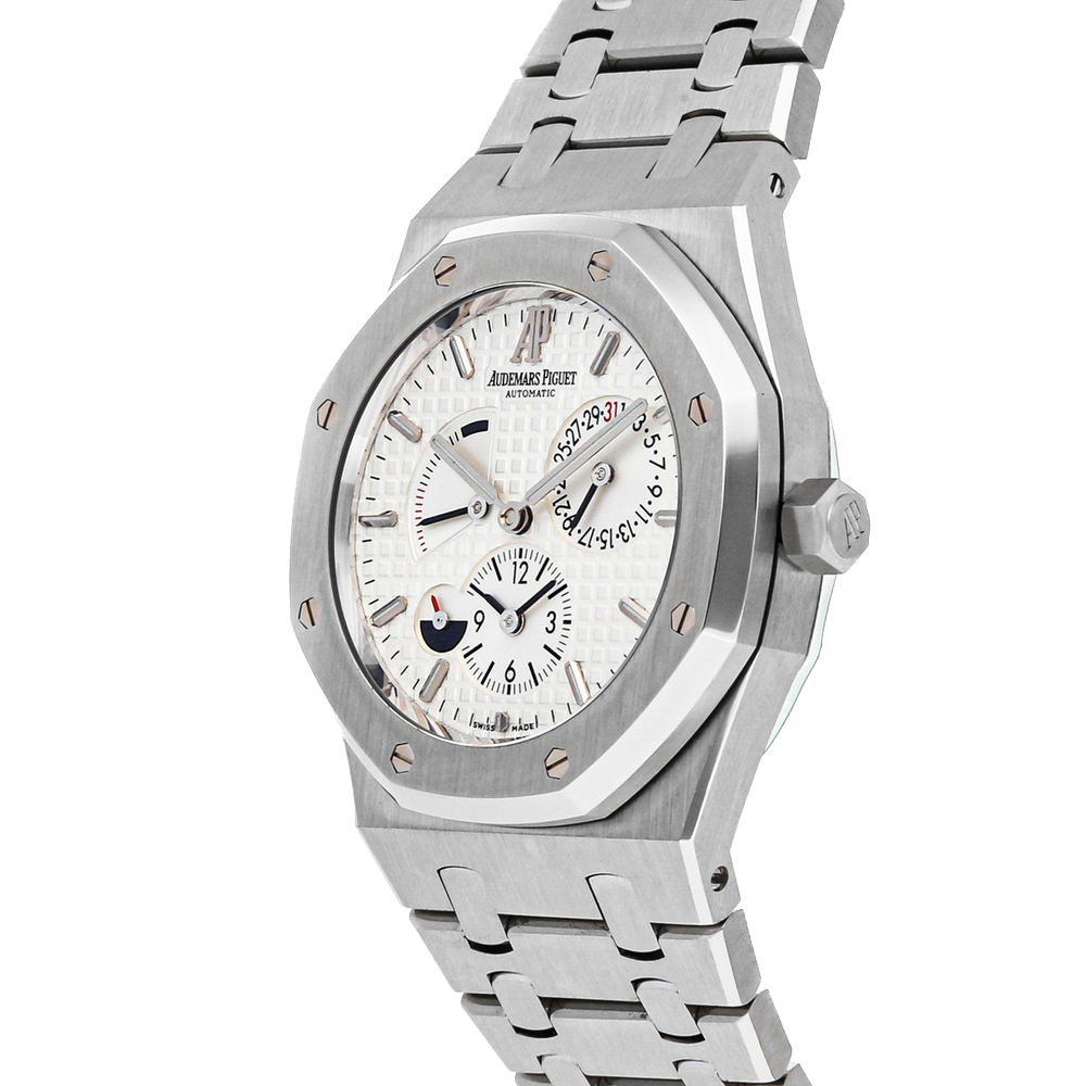 

Audemars Piguet Silver Stainless Steel Royal Oak Dual Time 26120ST.OO.1220ST.01 Men's Wristwatch 39 MM