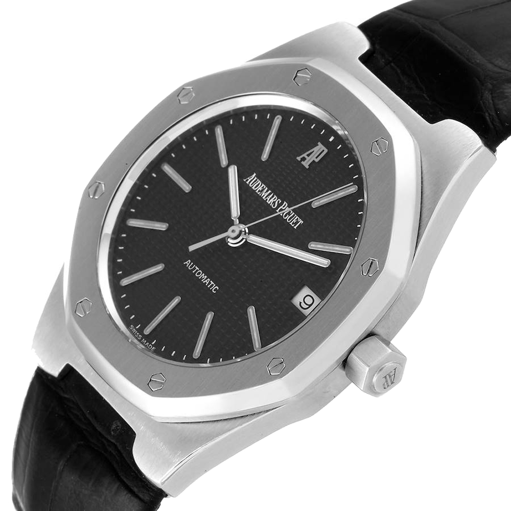 

Audemars Piguet Black Stainless Steel Royal Oak 14800ST Men's Wristwatch 36 MM